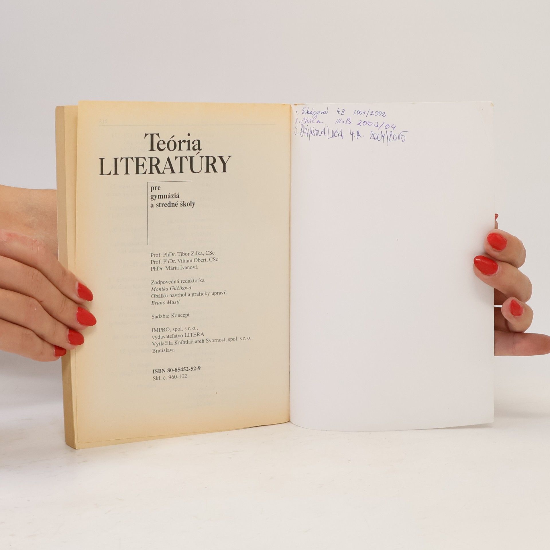 Tibor Žilka Teória literatúry pre gymnáziá a stredné školy