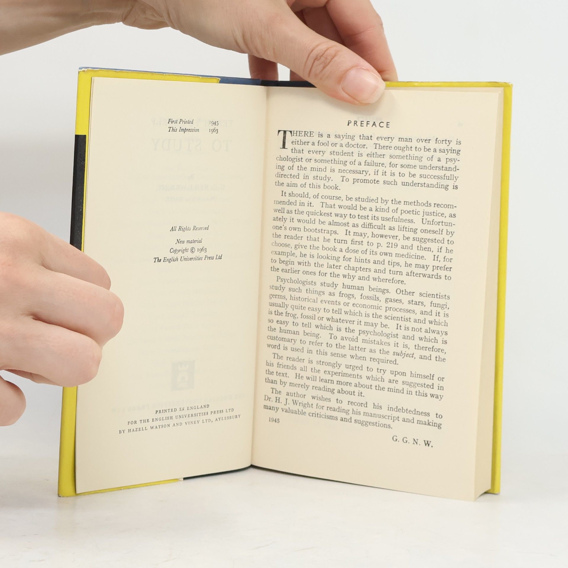G.G. Neill Wright Teach Yourself to Study