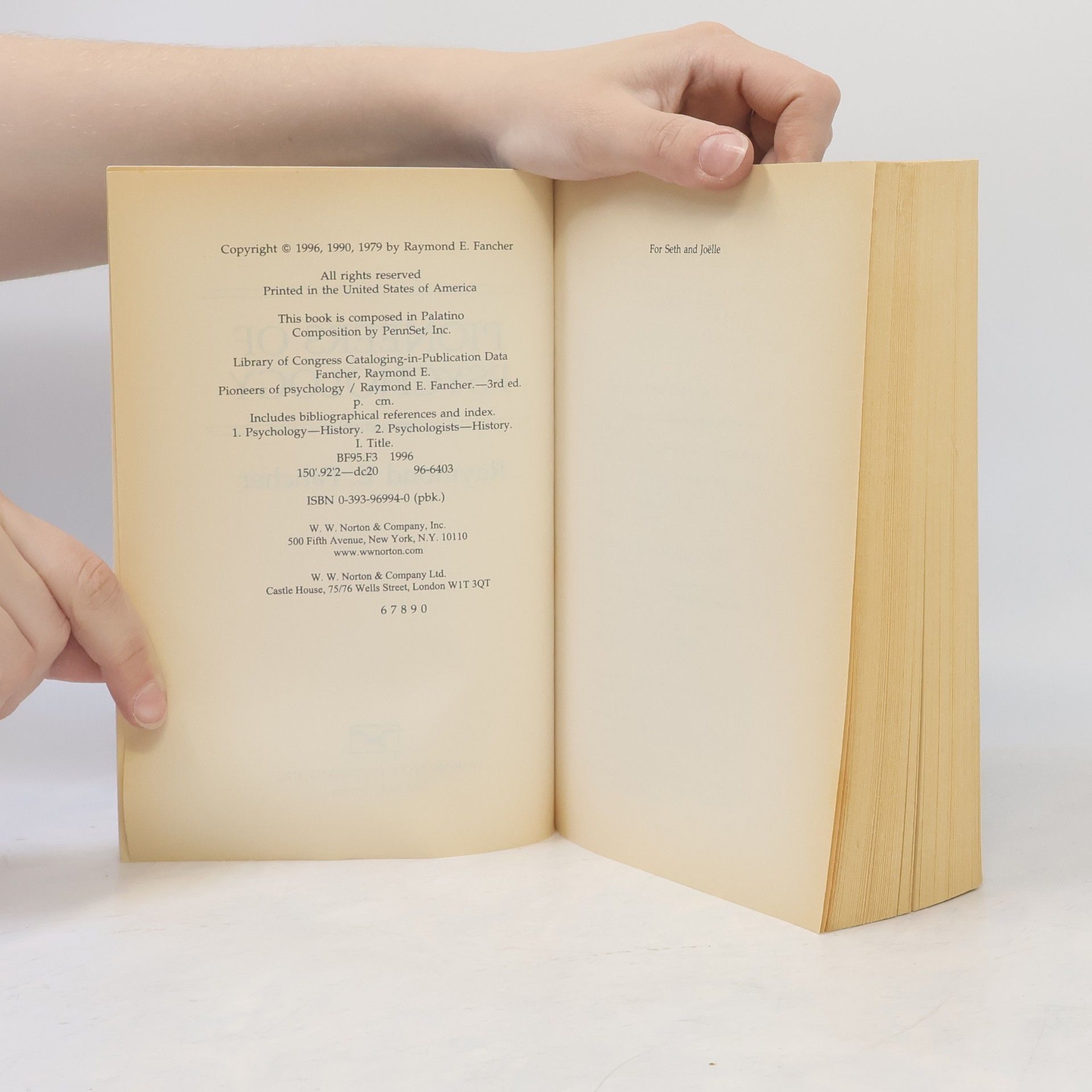 Raymond E. Fancher Pioneers of Pdychology