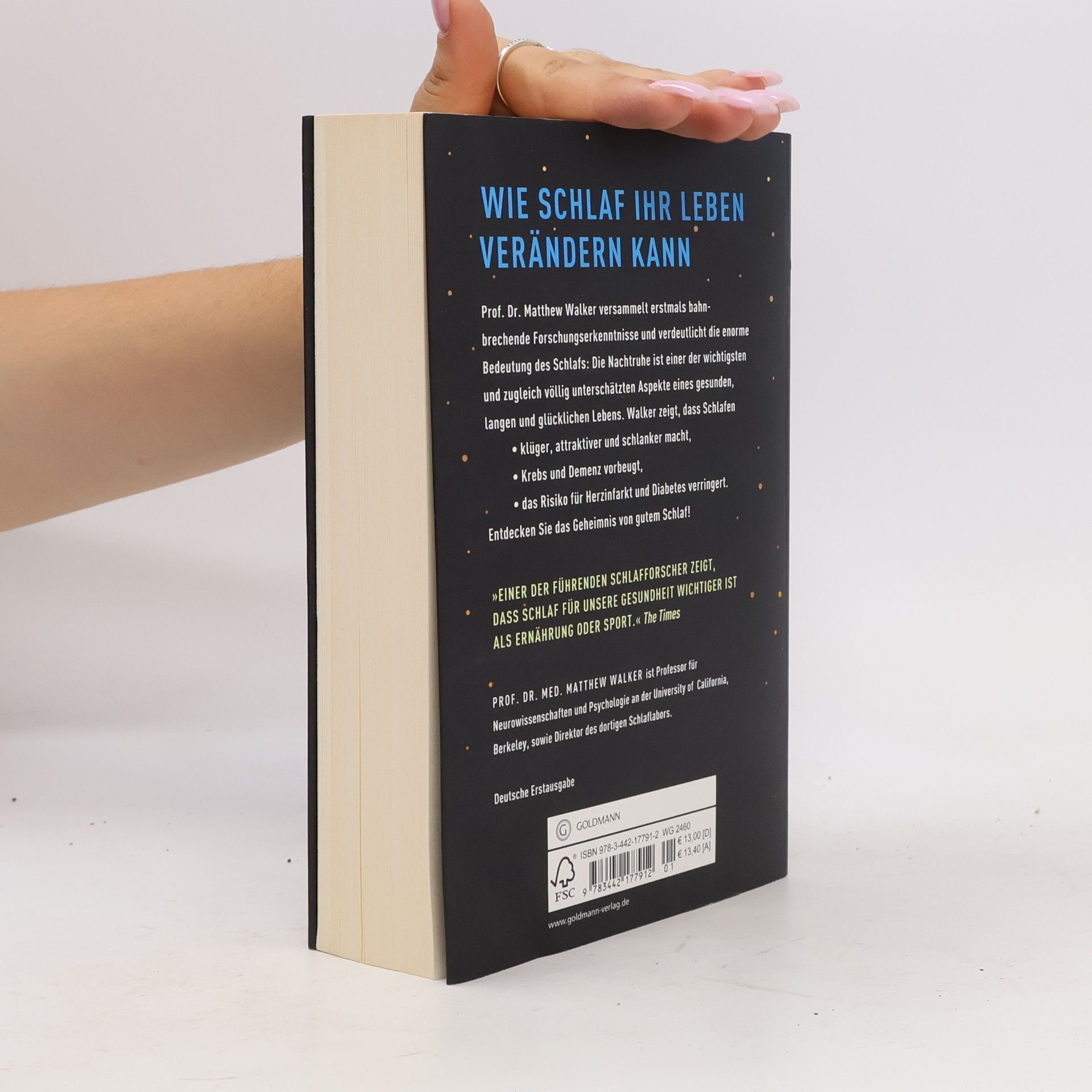Matthew Walker Das gross Buch vom Schlaf
