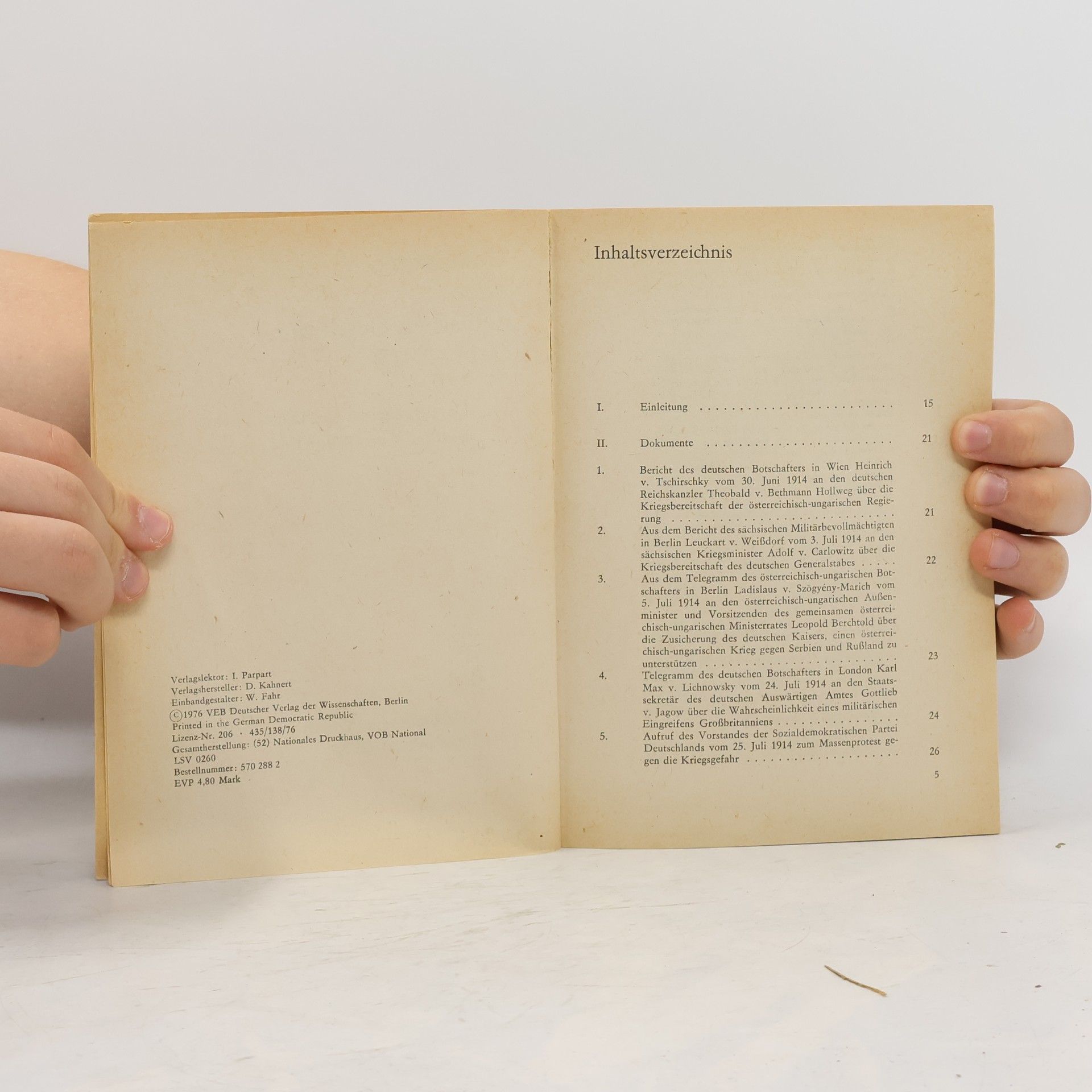 Dieter Fricke Dokumente zur deutschen Geschichte 1914-1917