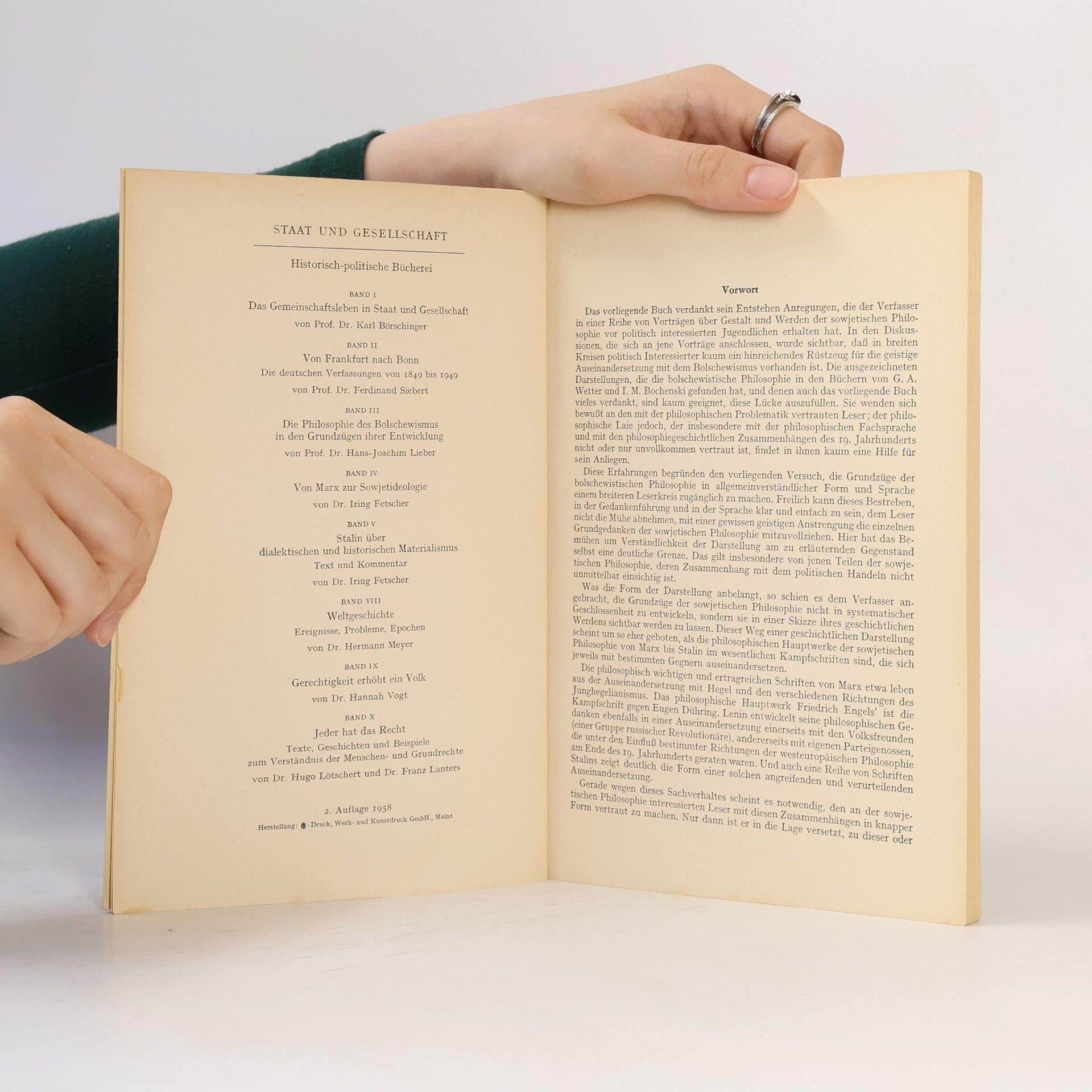 Hans-Joachim Lieber Die Philosophie des Bolschewismus in den Grundzügen ihrer Entwicklung