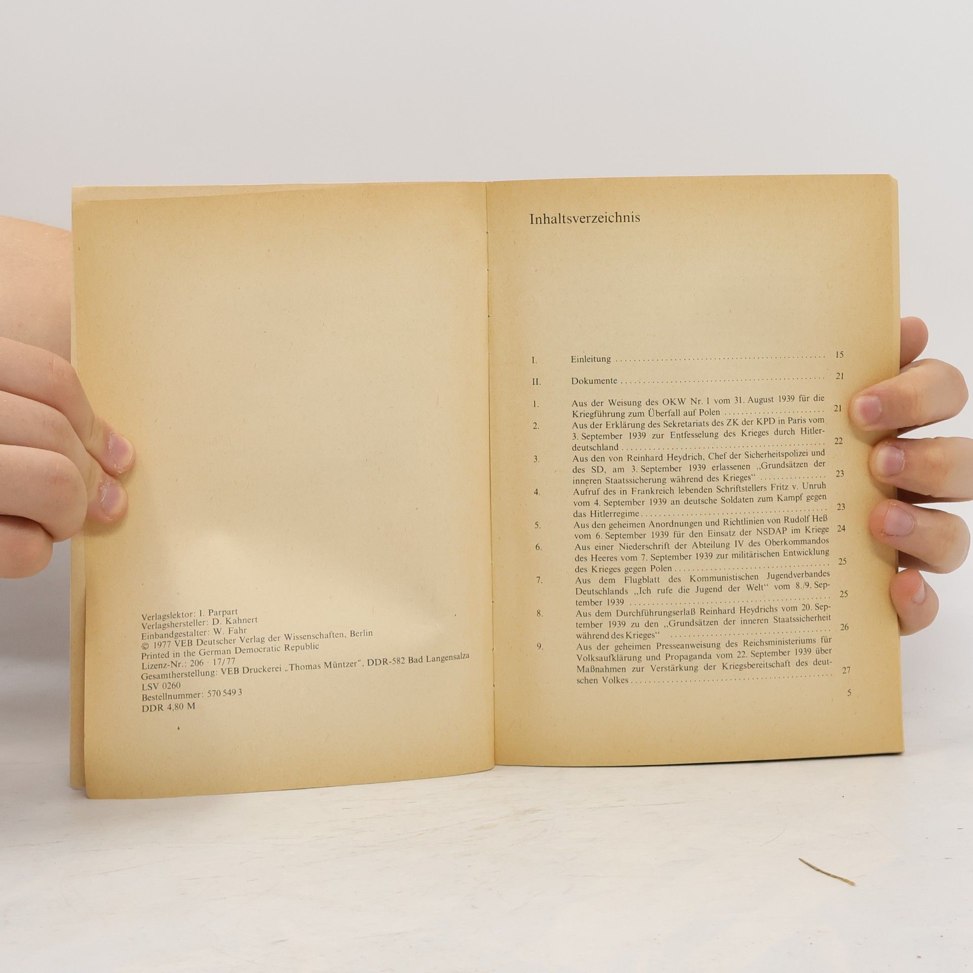 Kolektiv autorů Dokumente zur deutschen Geschichte 1939-1942