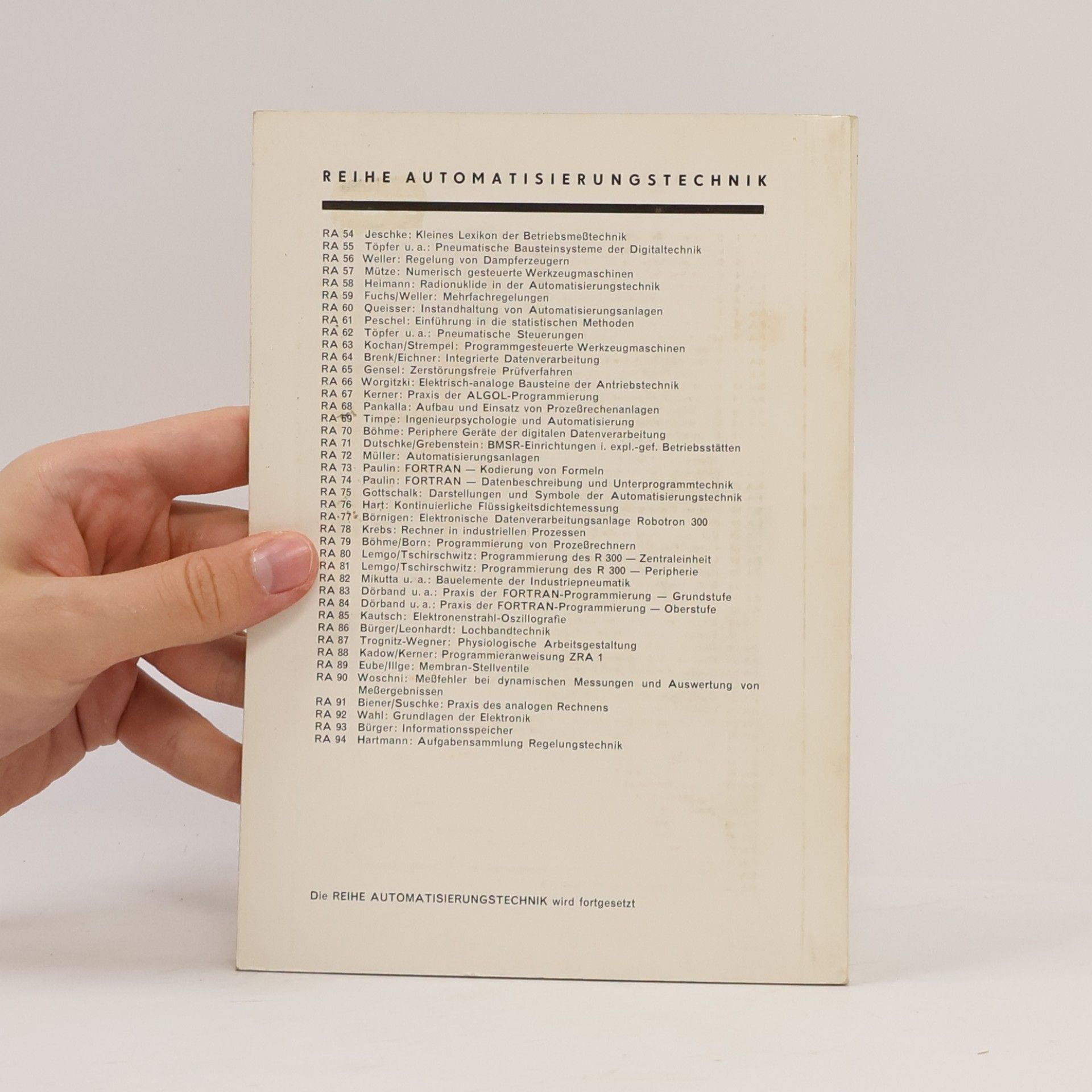 Heinrich Krebs Automatisierungstechnik 78. Rechner in industriellen Prozessen