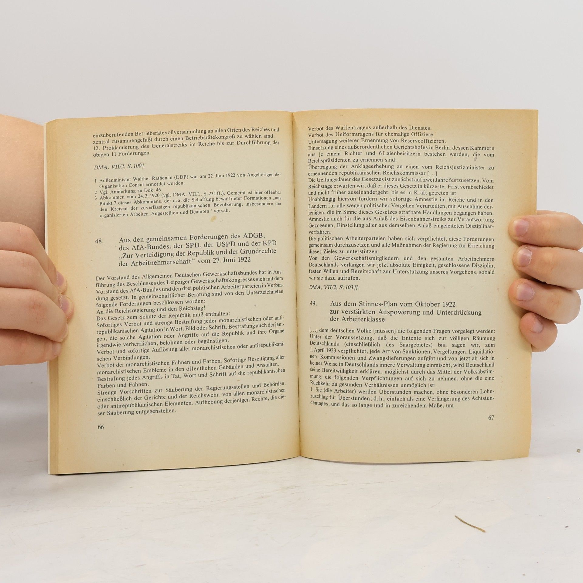 Kolektiv autorů Dokumente zur deutschen Geschichte 1919-1923