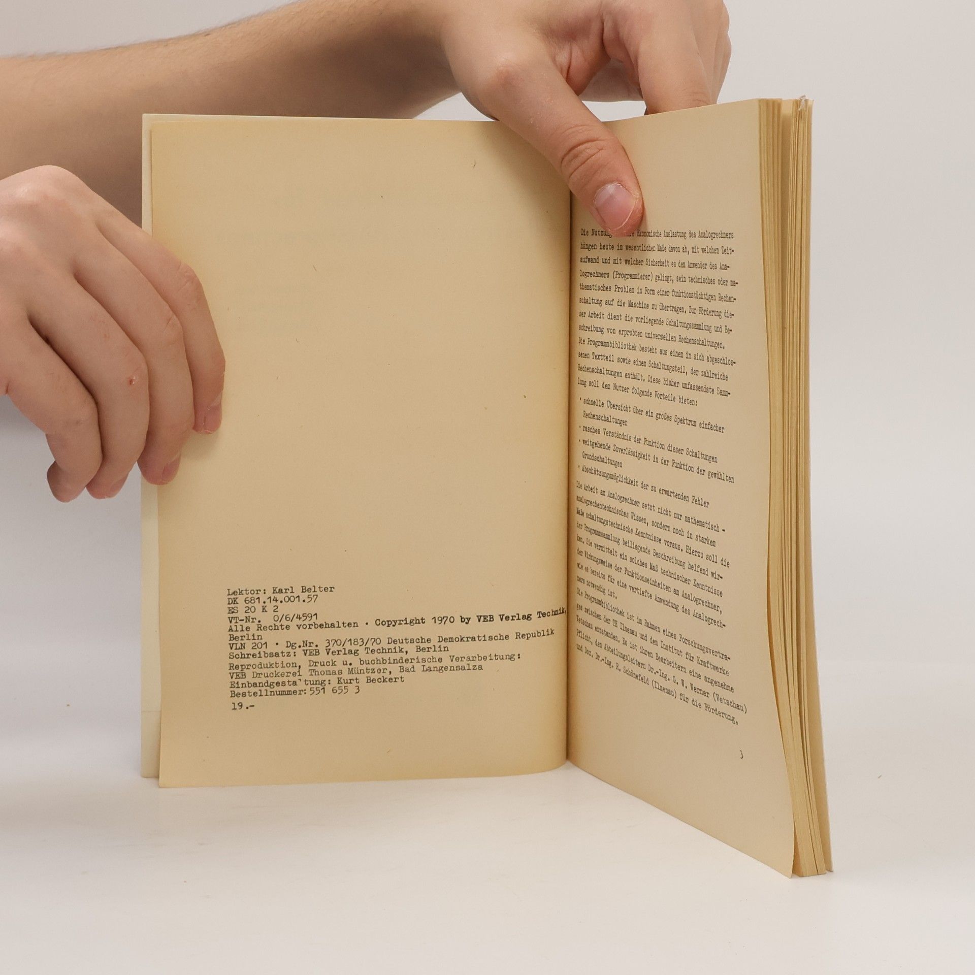 Renate Reif  Programmbibliothek für elektronische Analogrechner