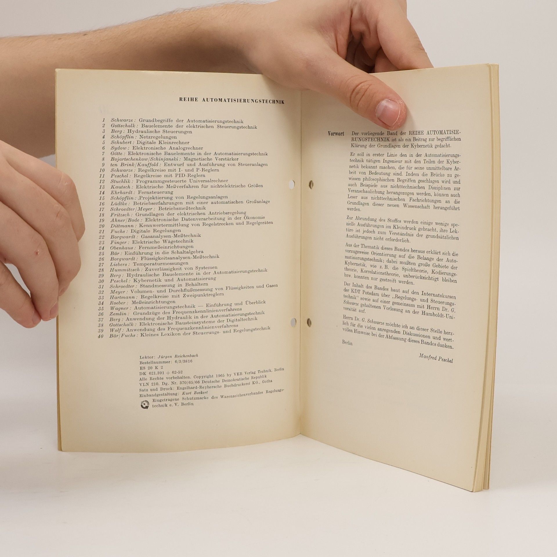 Manfred Peschel Kybernetik und Automatisierung