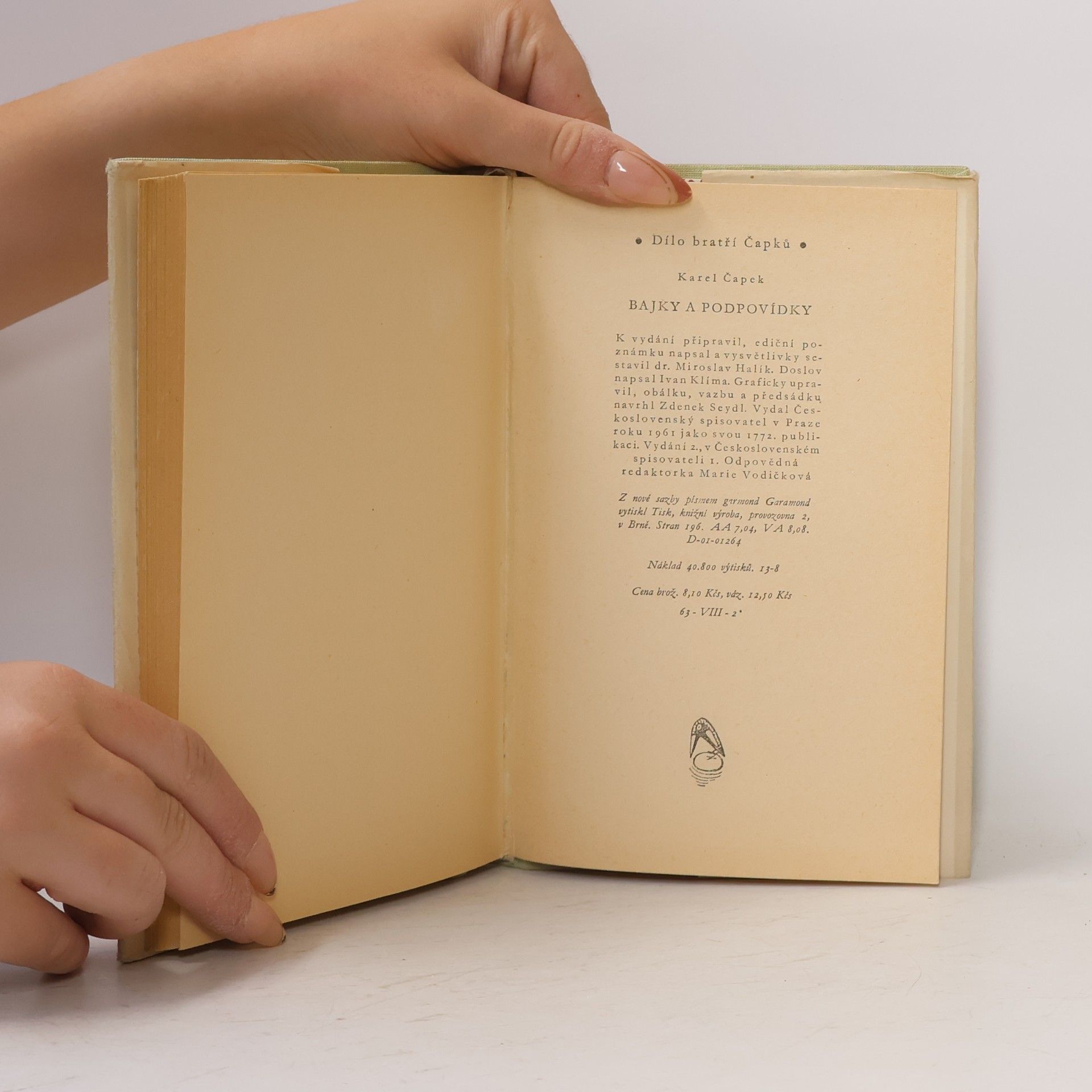 Karel Čapek Bajky a podpovídky