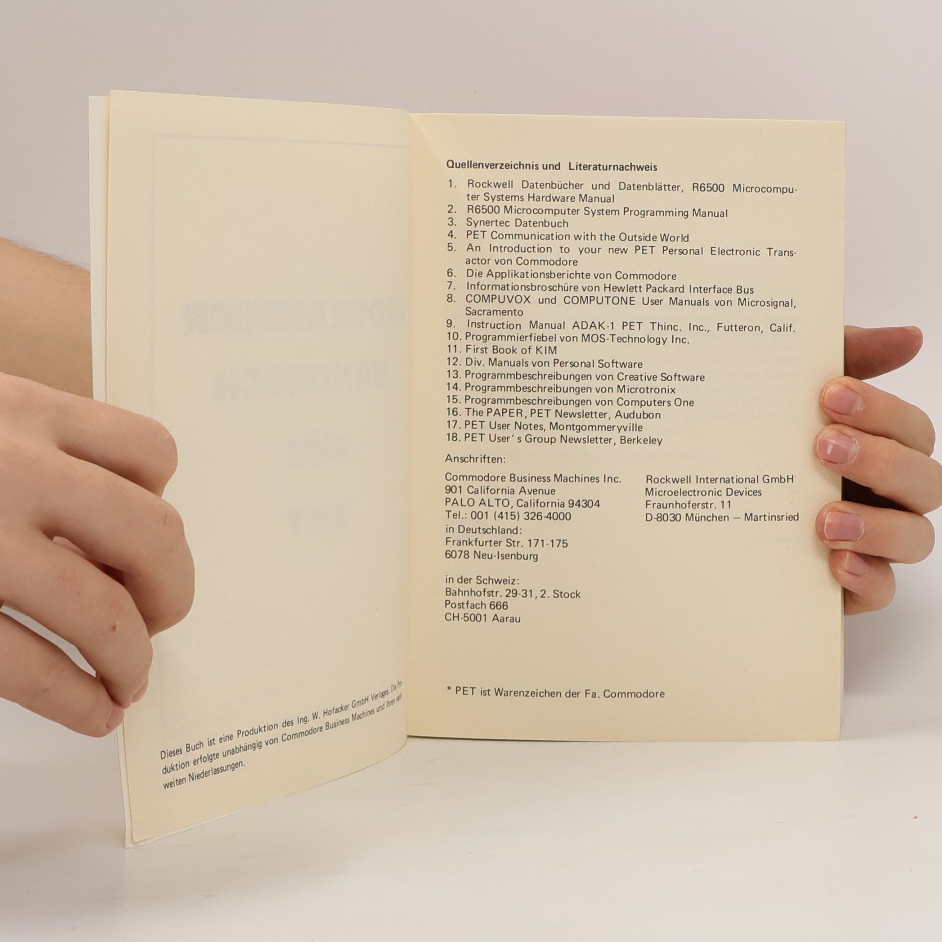 Cölestin Lorenz Programmier-Handbuch für PET