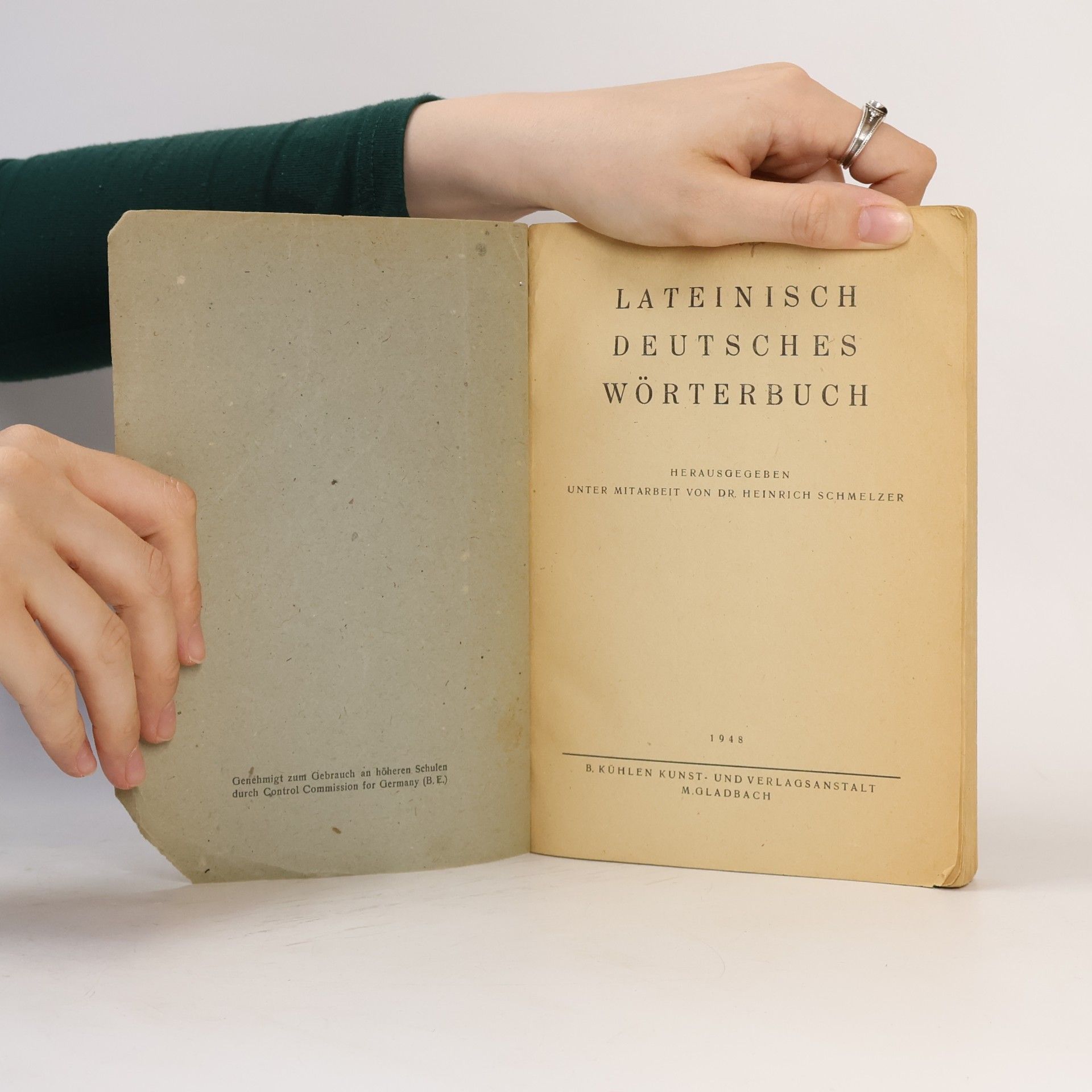 Heinrich Schmelzer Lateinisch-deutsches Wörterbuch