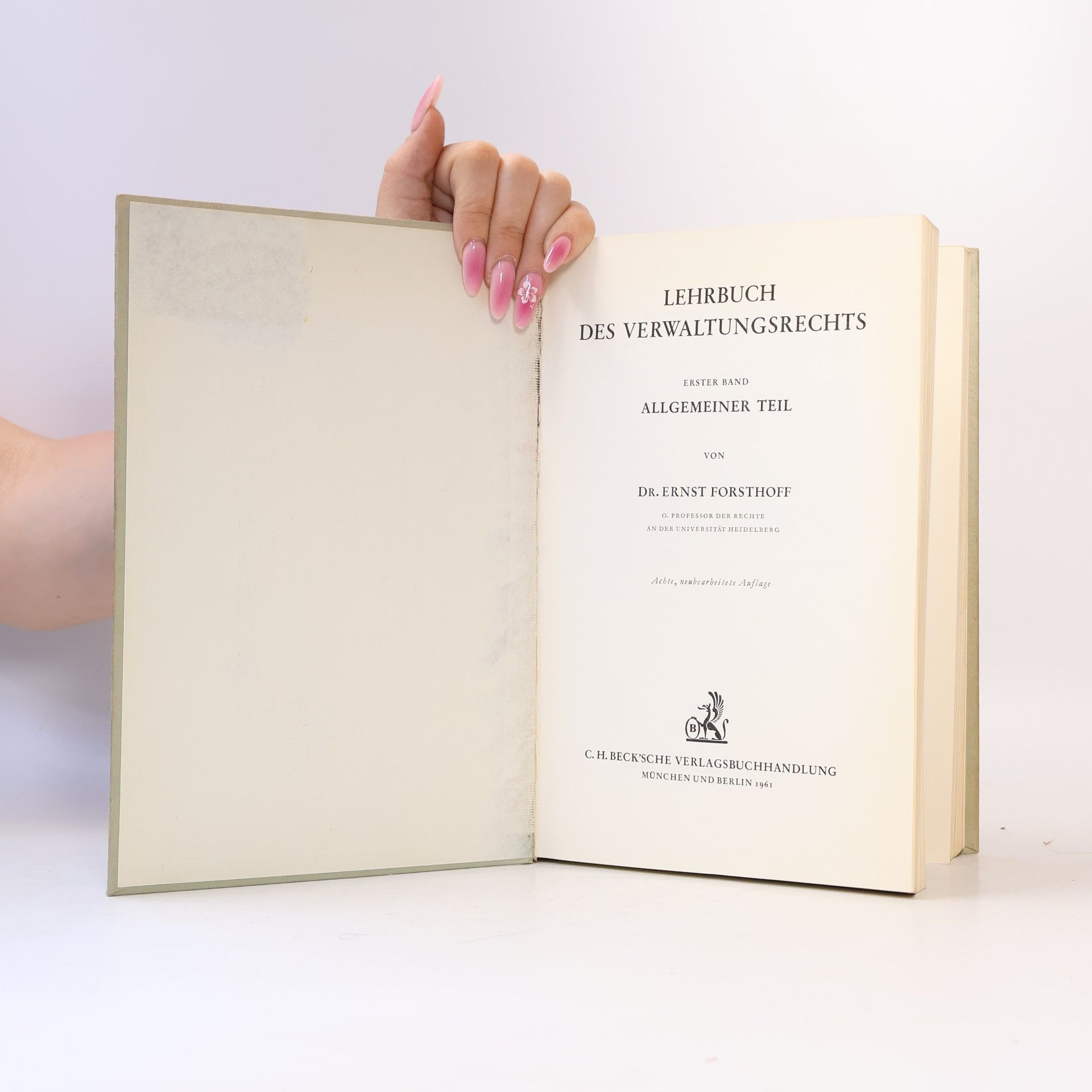 Ernst Forsthoff Lehrbuch des Verwaltungsrechts 1