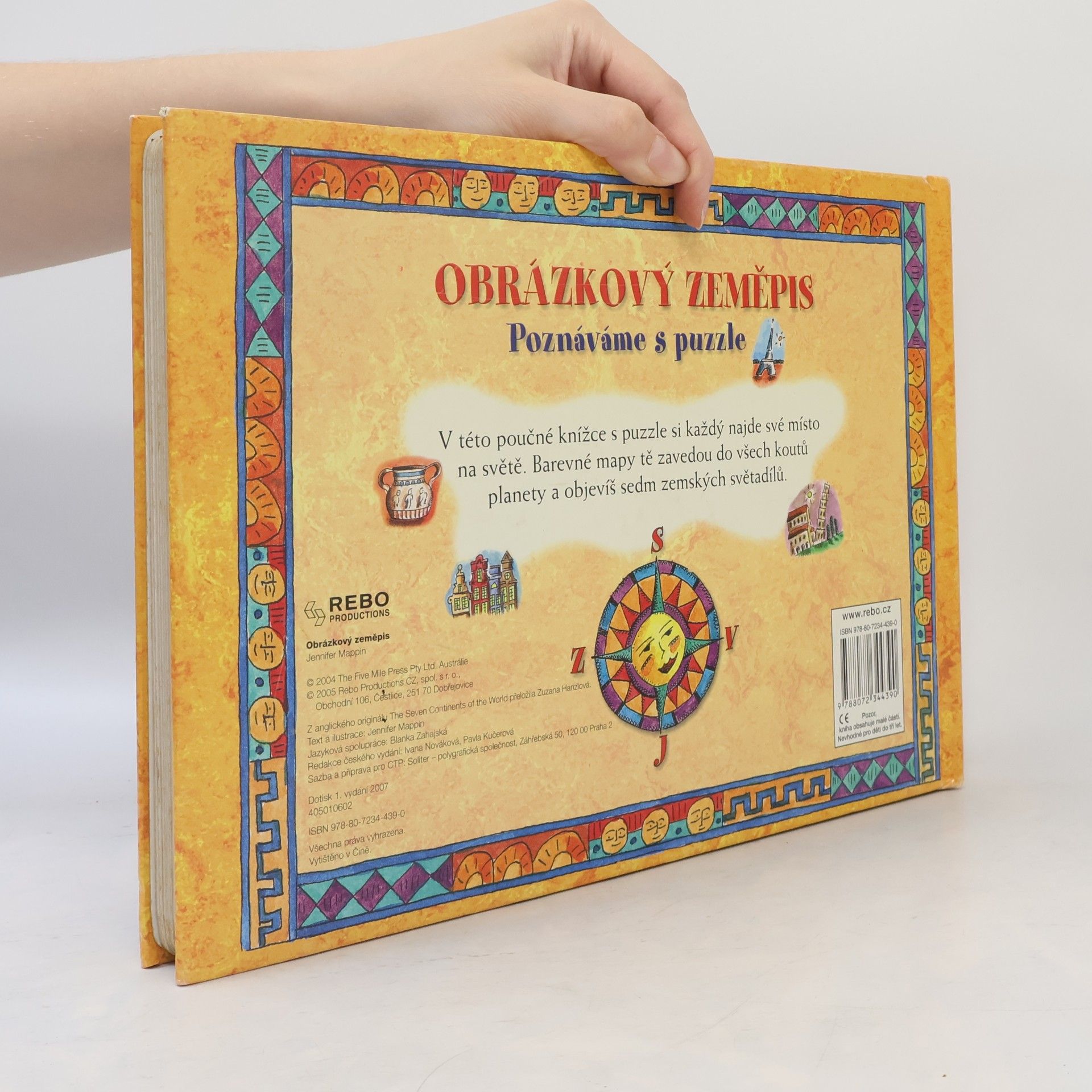 Jennifer Mappin Obrázkový zeměpis, kniha se šesti puzzle