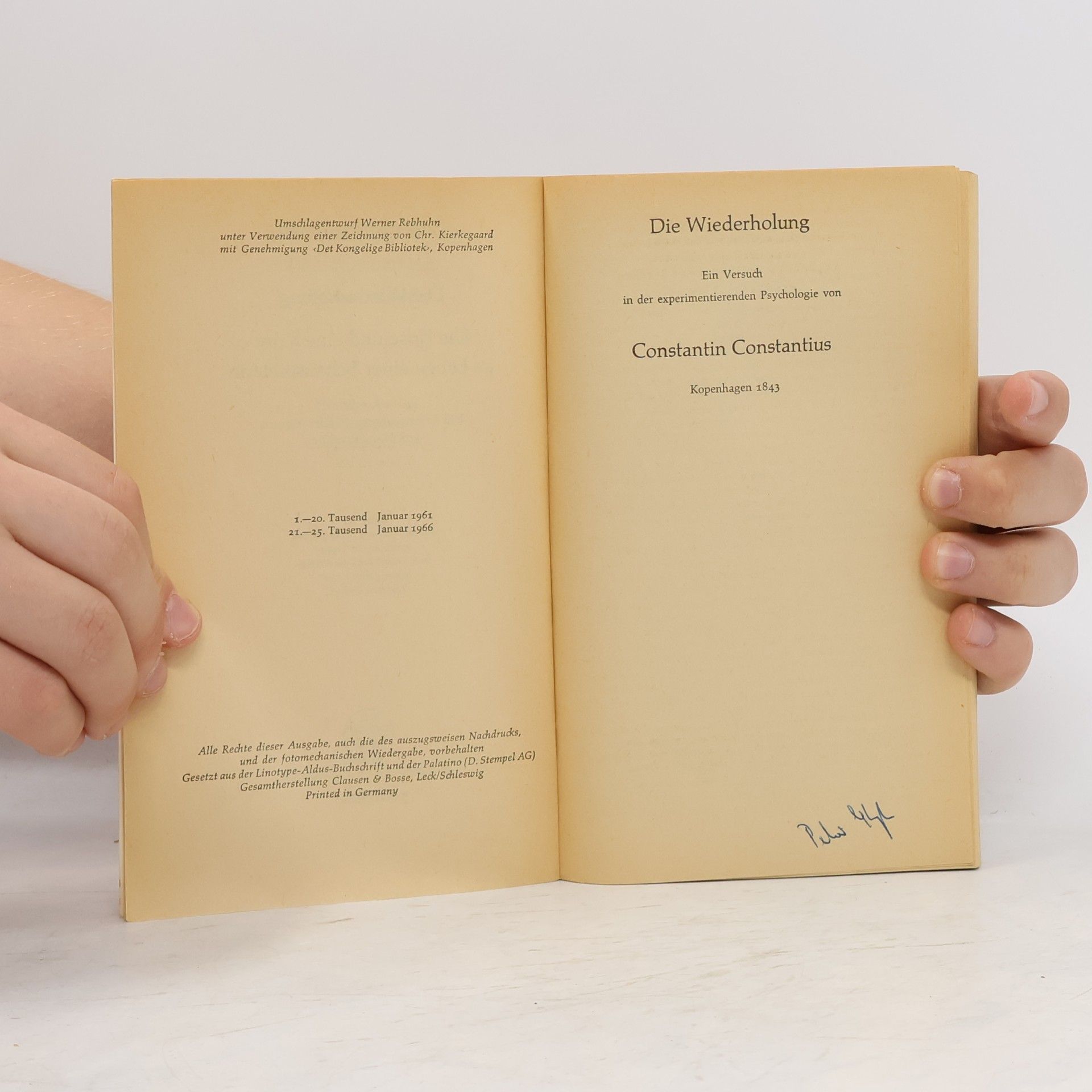 Soren Kierkegaard Die Wiederholung Die Krise