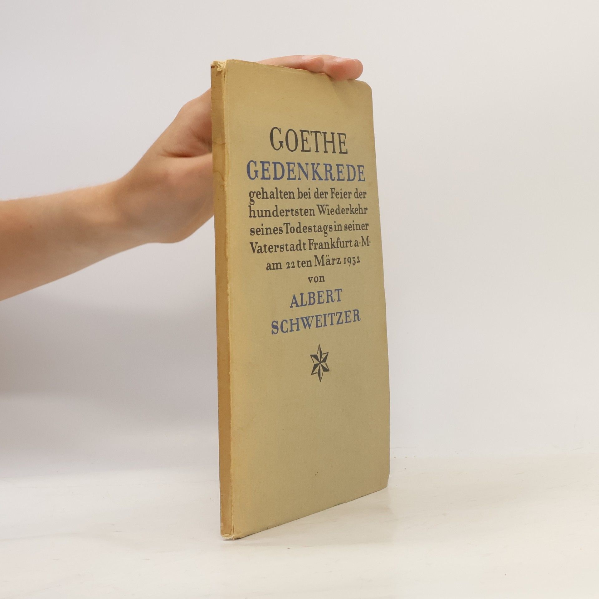 Albert Schweitzer Goethe Gedenkrede