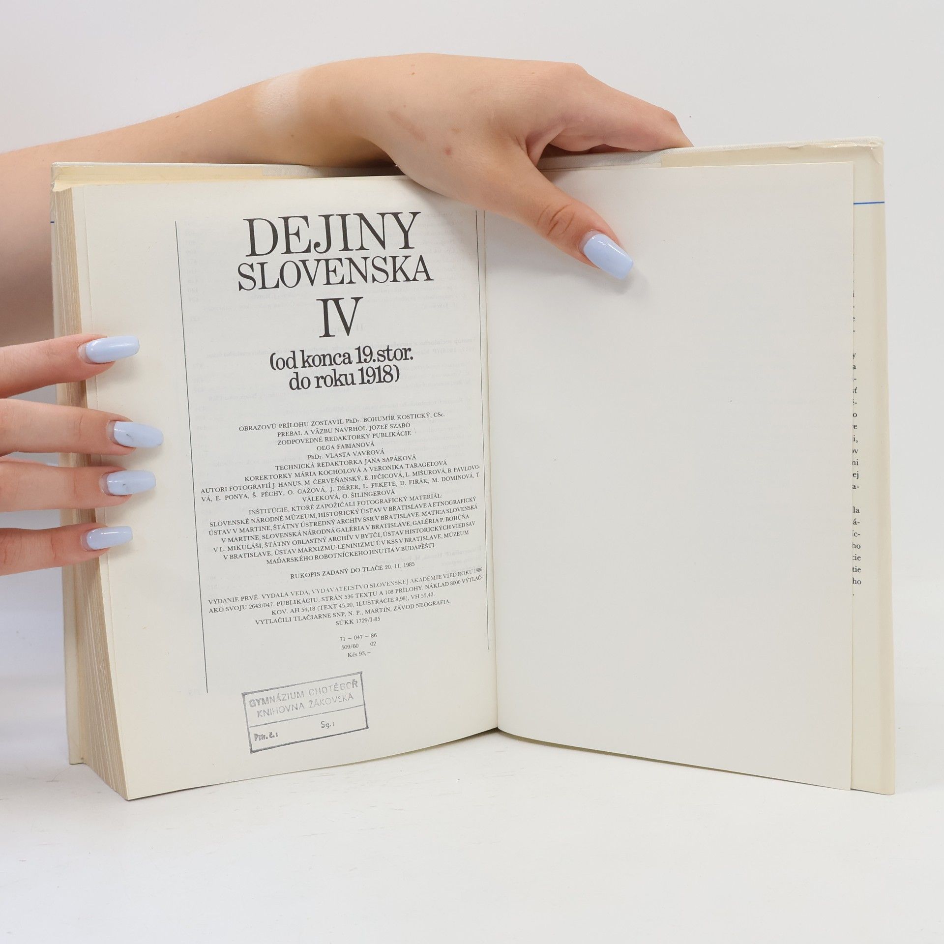 Various authors Dejiny Slovenska IV