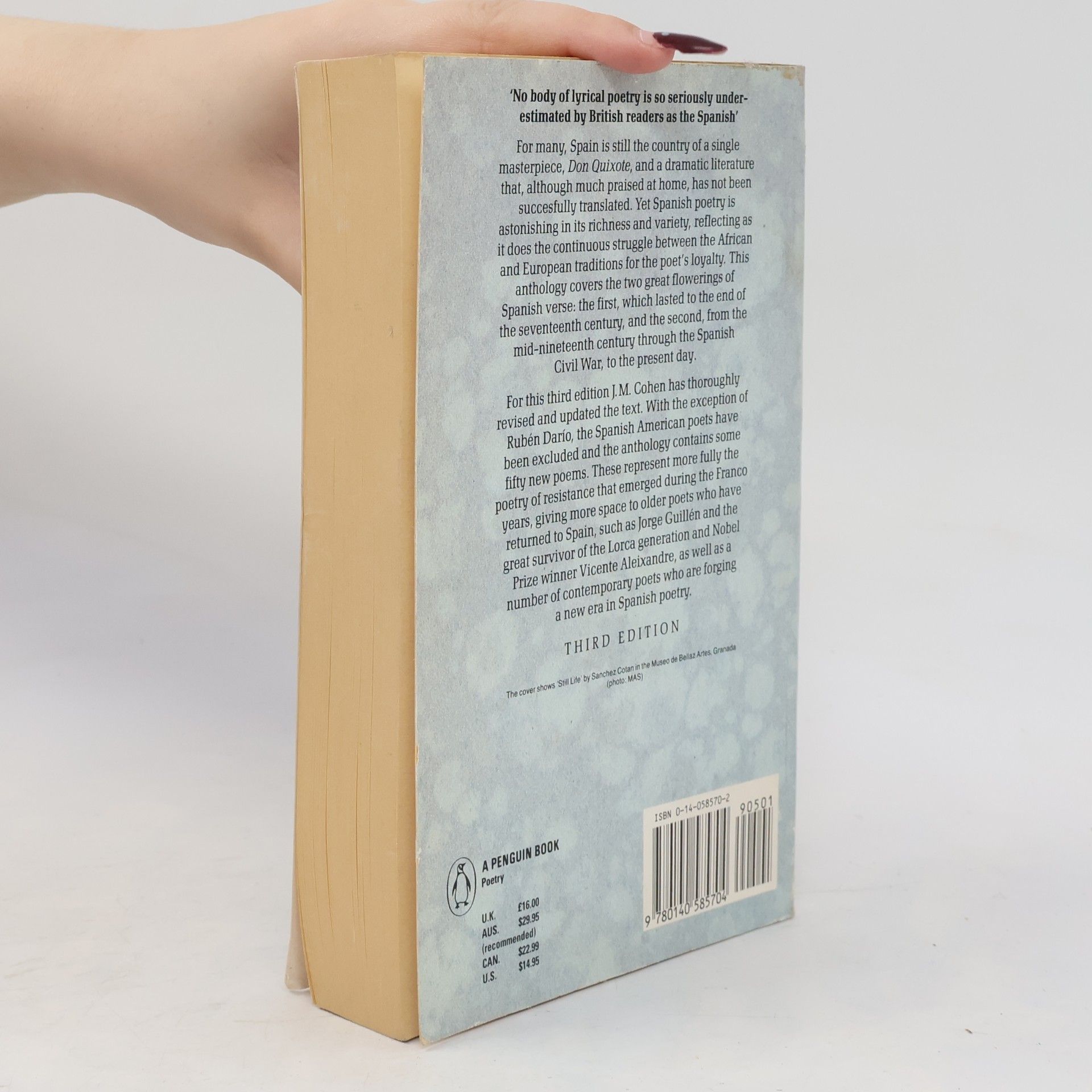 John Michael Cohen The Penguin Book of Spanish Verse: Third Edition (Parallel Text)