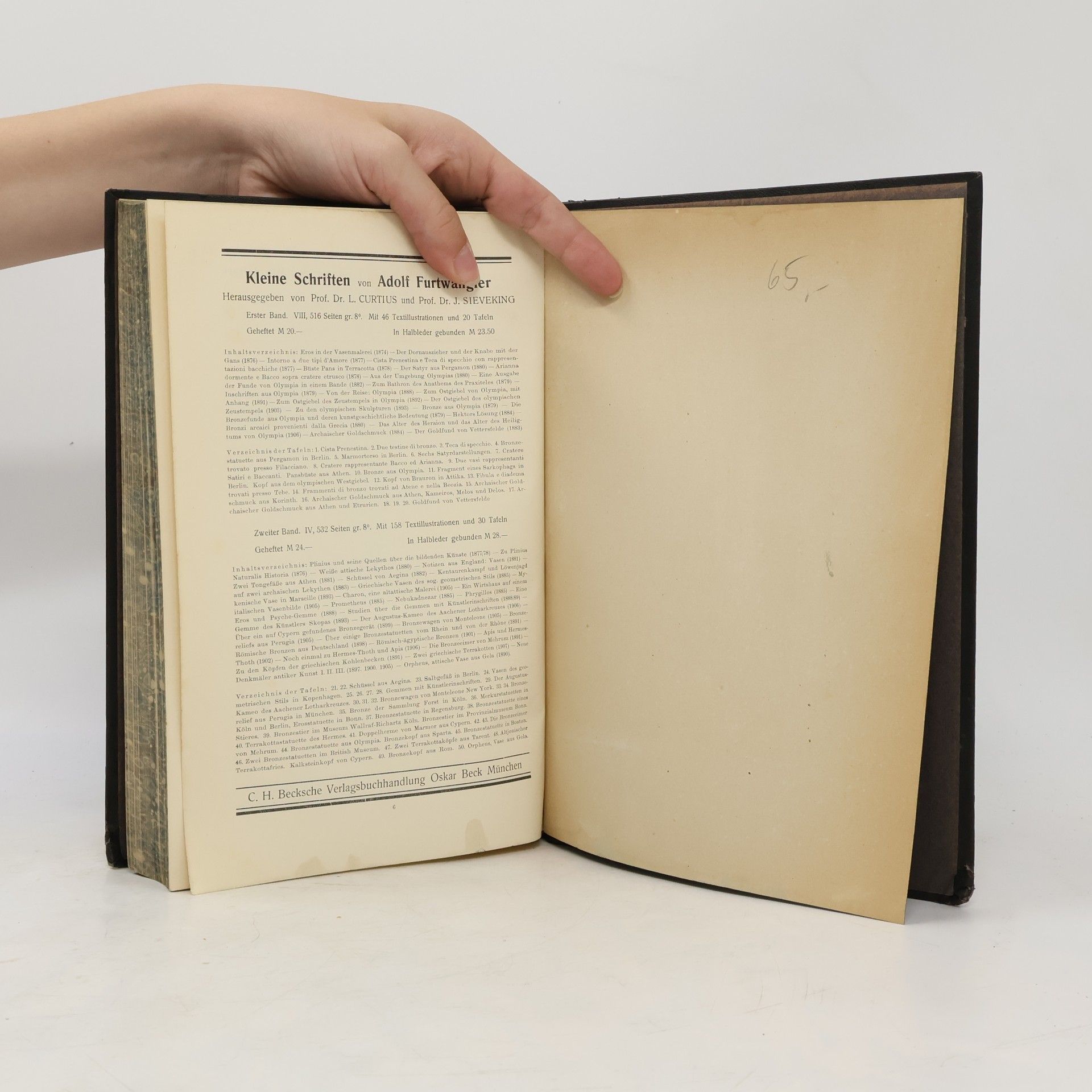Adolf Furtwängler Kleine Schriften I.