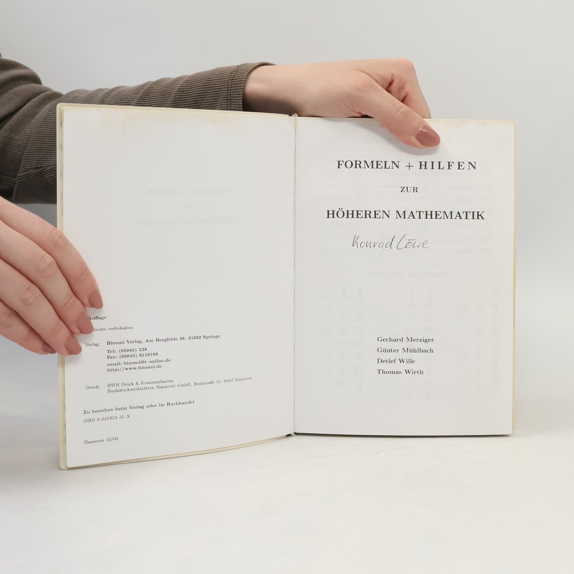 Gerhard Merziger Formeln + Hilfen zur höheren Mathematik