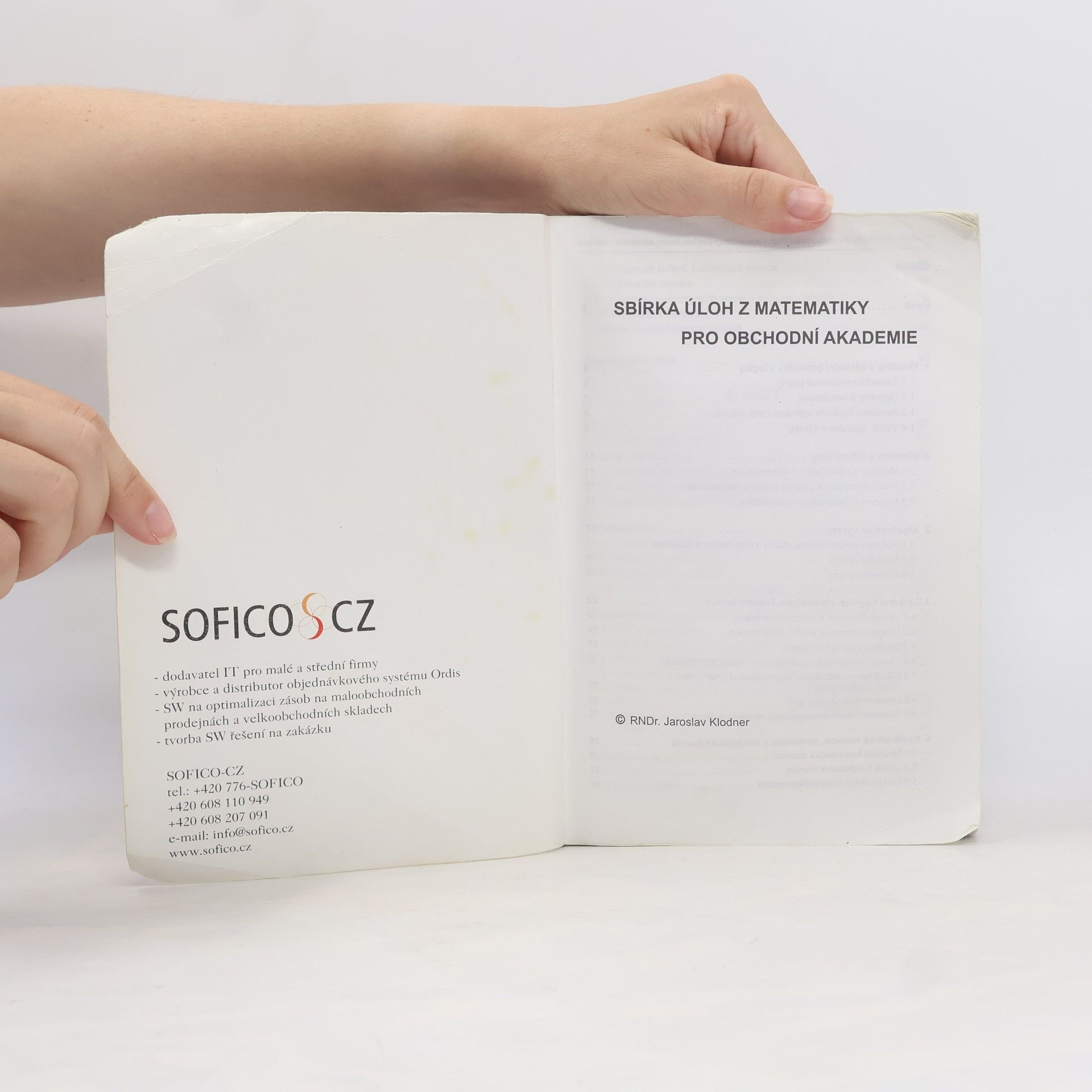 Jaroslav Klodner Sbírka úloh z matematiky pro obchodní akademie a střední odborné školy