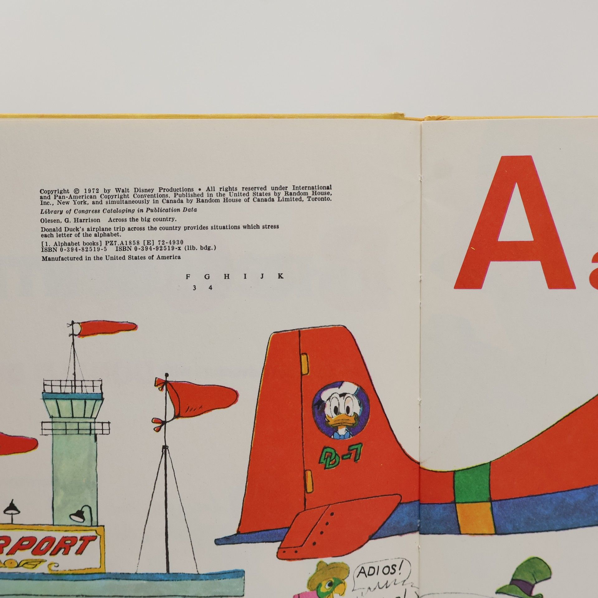 G. Harrison Olesen Across The Big Country An Alphabet Adventure With Donald Duck