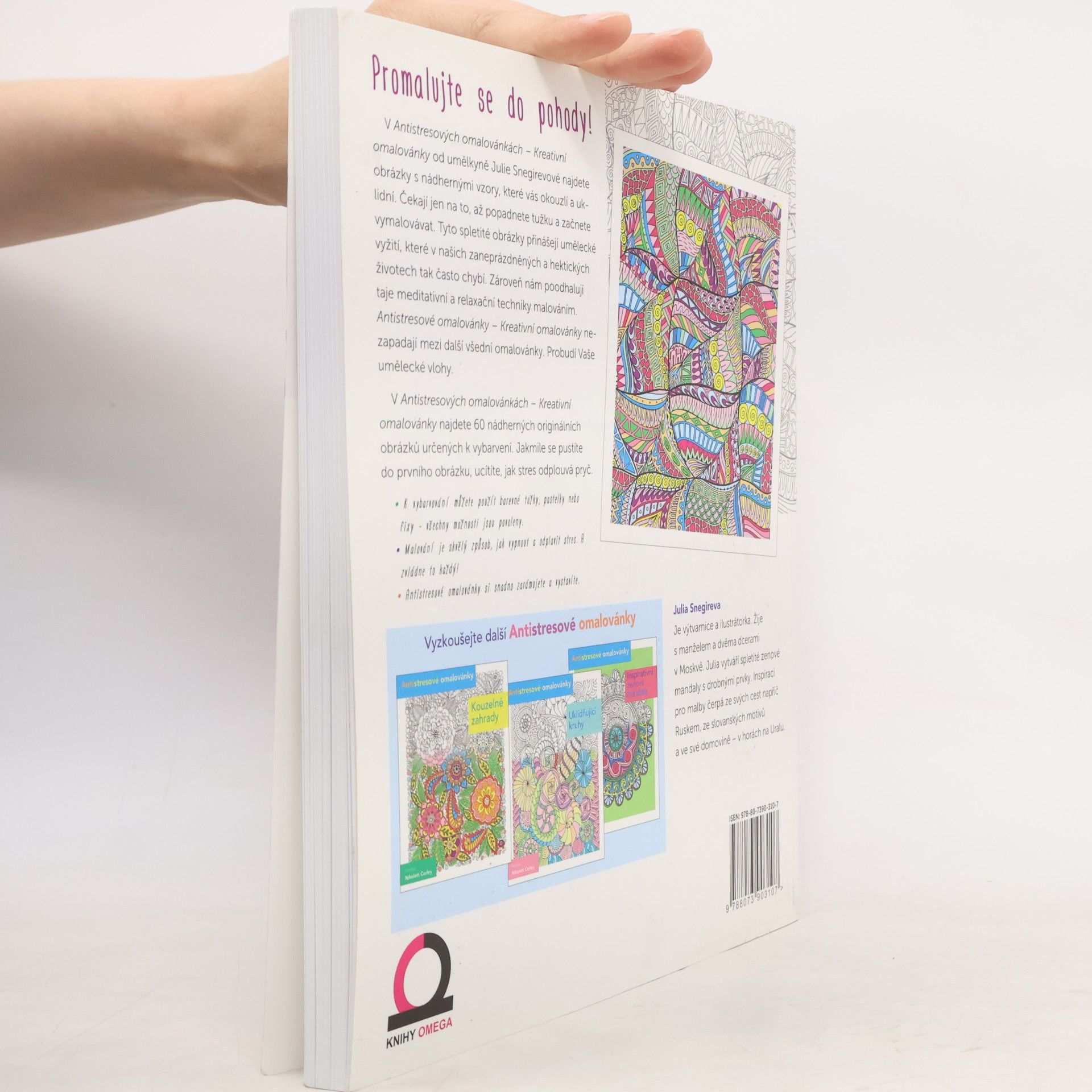 Julia Snegireva Kreativní omalovánky : relaxační obrázky k vybarvení
