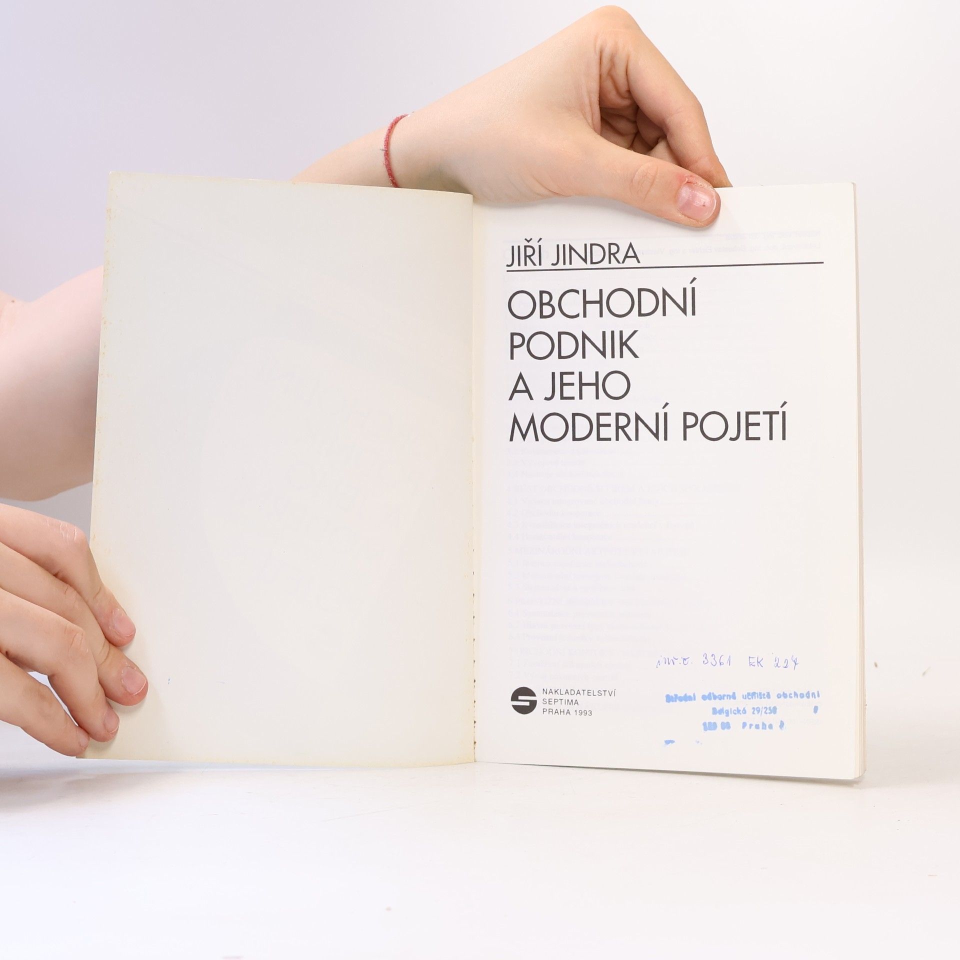 Jiří Jindra Obchodní podnik a jeho moderní pojetí