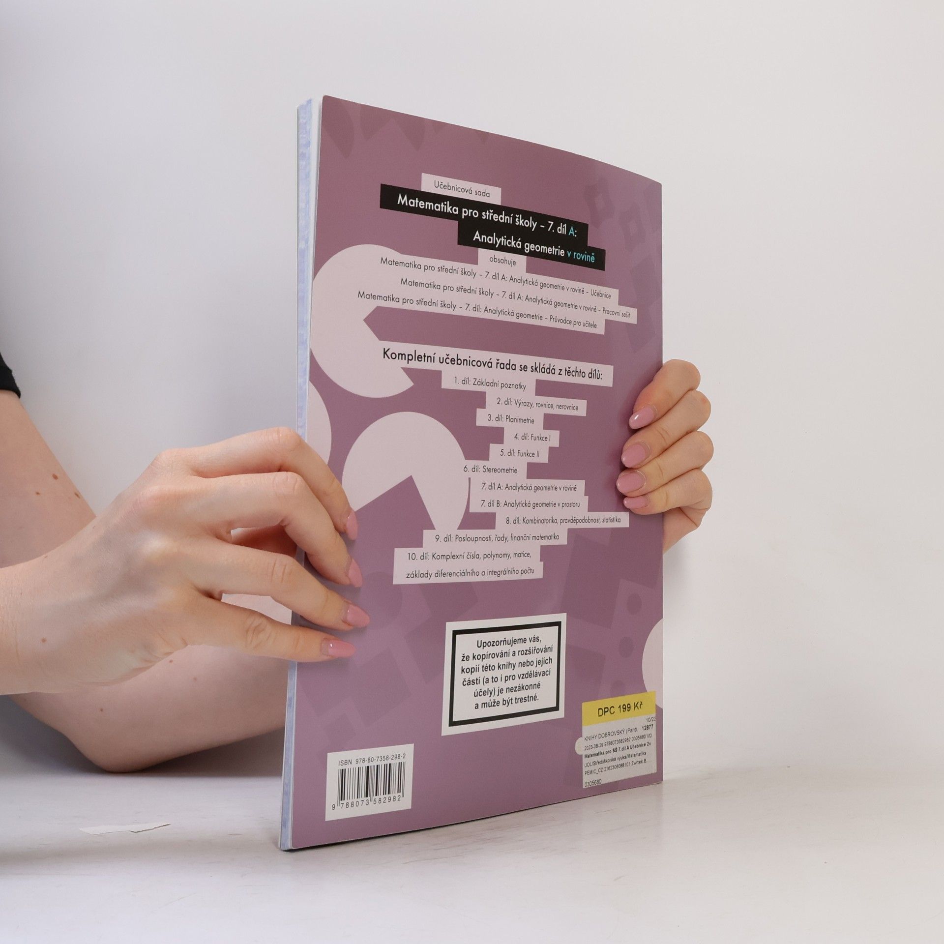 Jan Vondra Matematika pro střední školy. 7. díl A, Analytická geometrie v rovině