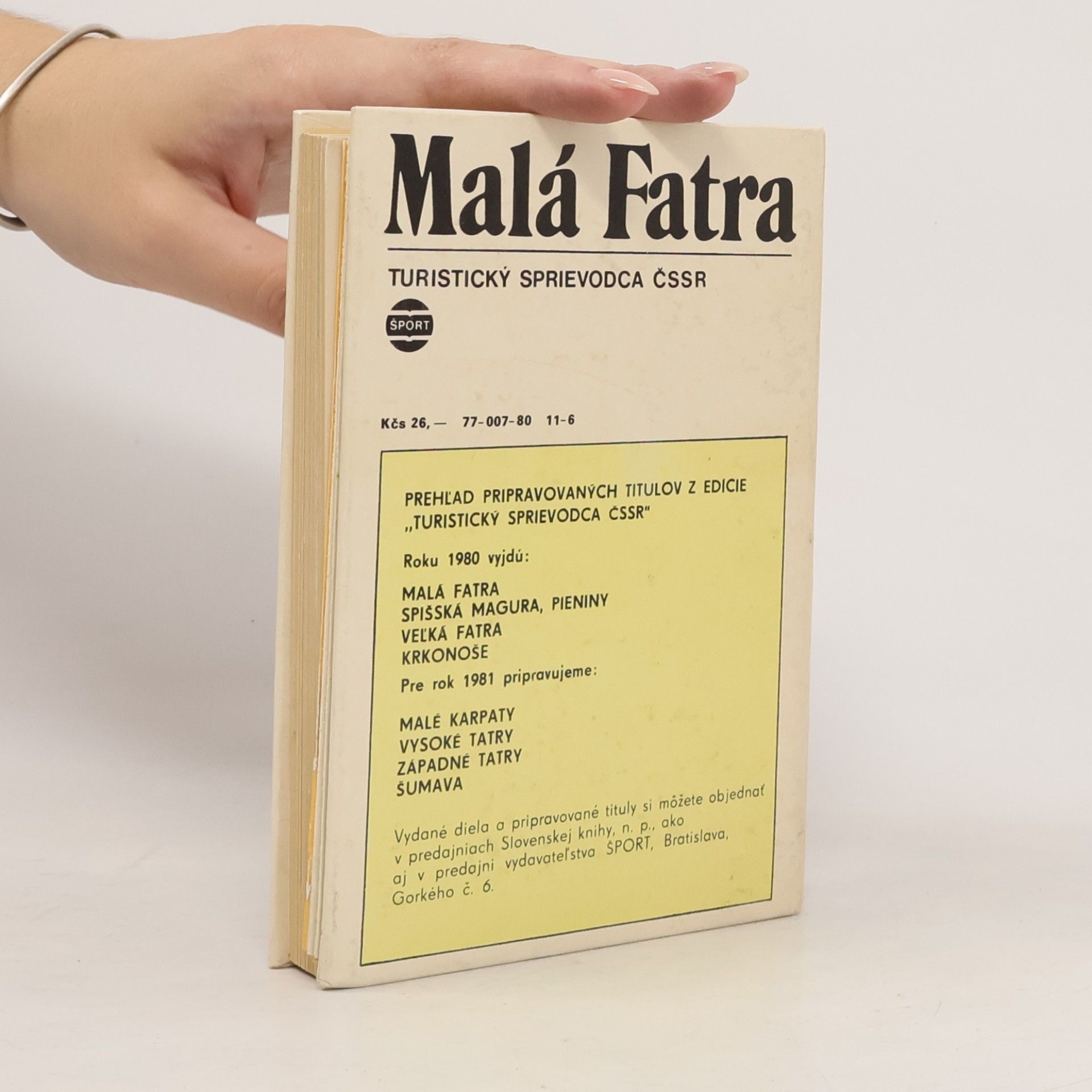 Jan Kříž Turistický sprievodca ČSSR 1. Malá Fatra