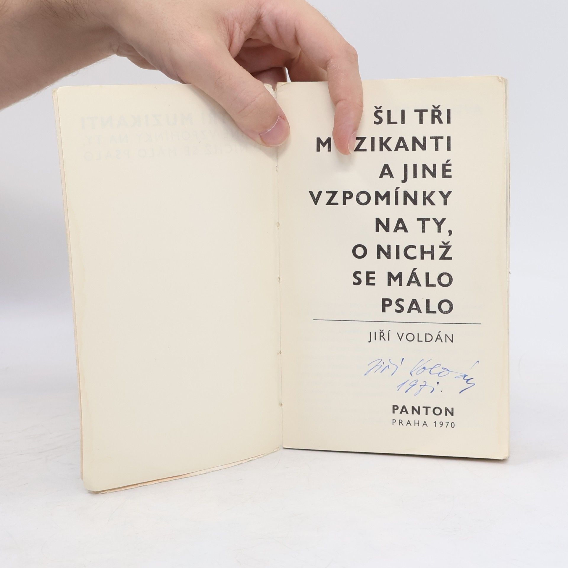 Jiří Voldán Šli tři muzikanti a jiné vzpomínky na ty, o nichž se málo psalo