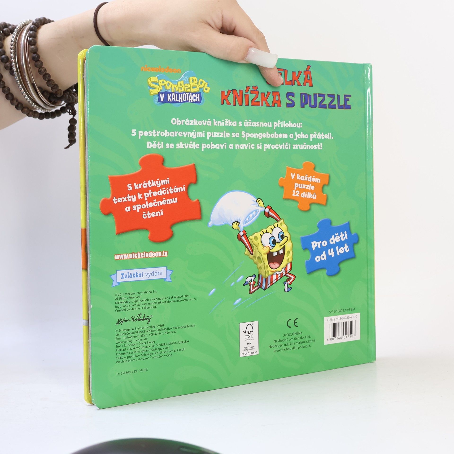 Various authors Velká knížka s puzzle. SpongeBob v kalhotách