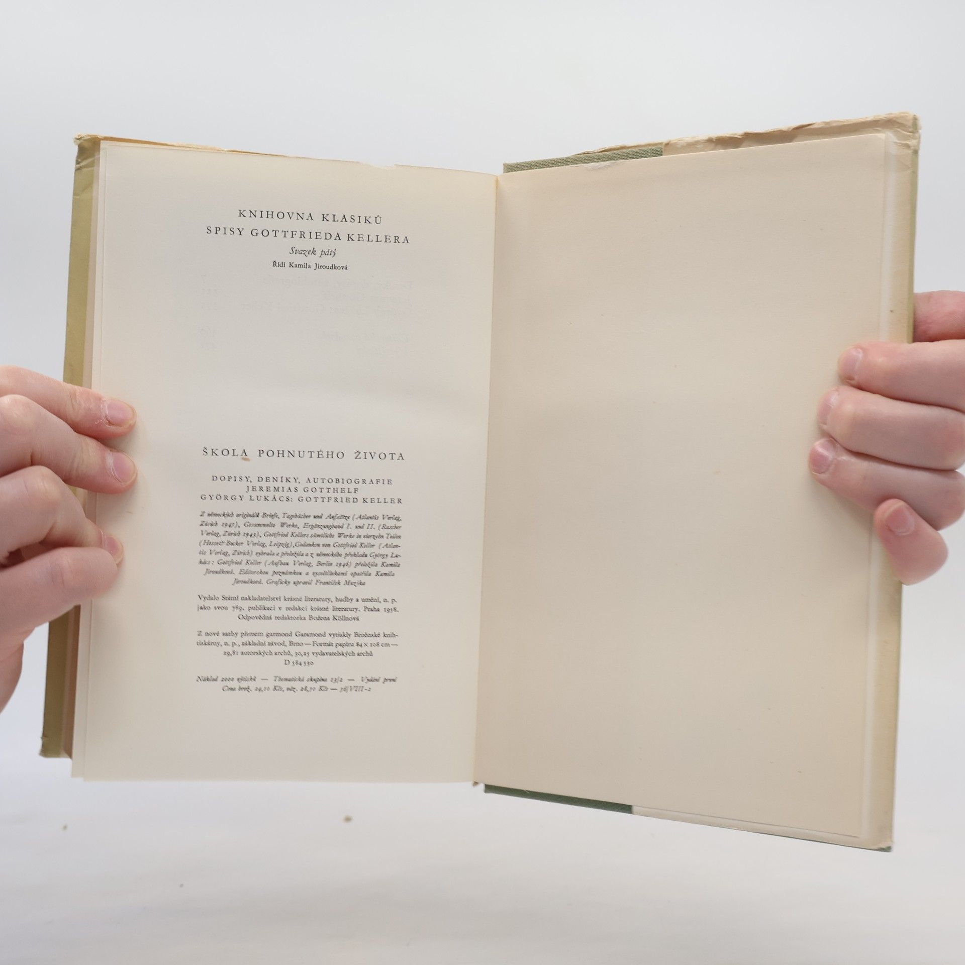 Gottfried Keller Škola pohnutého života. Dopisy, deníky, autobiografie. Jeremias Gotthelf