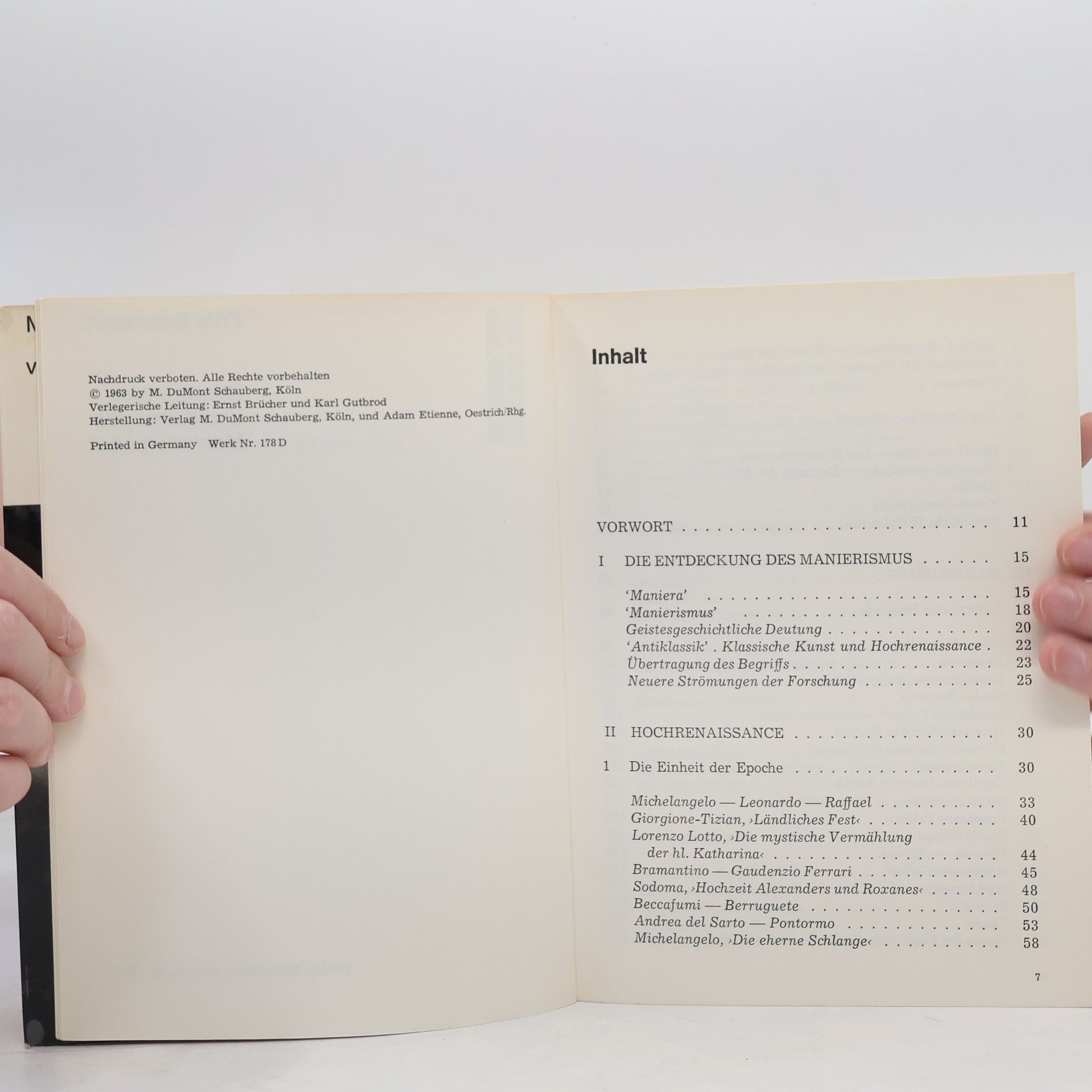 Fritz Baumgart Renaissance und Kunst des Manierismus