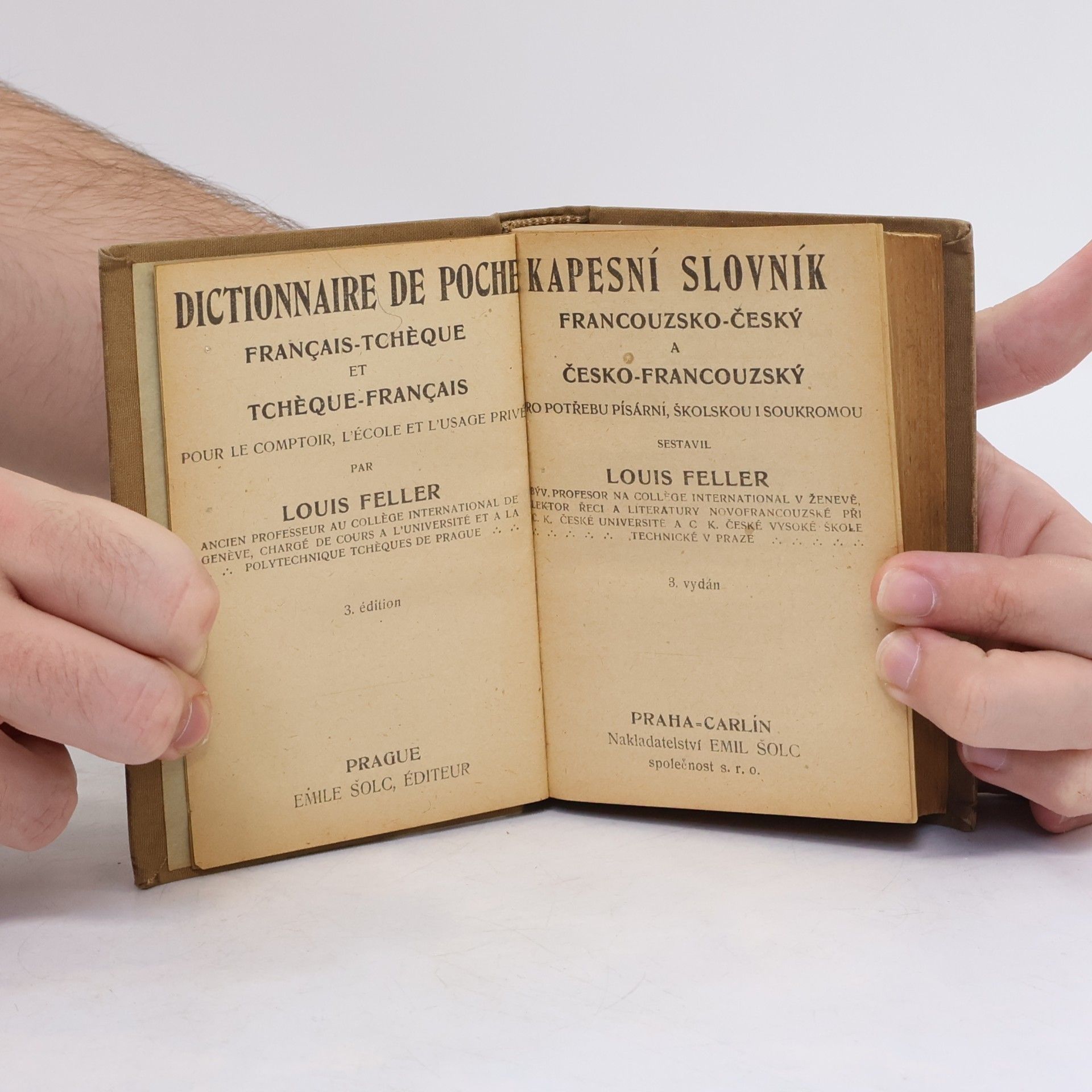 Louis Feller Kapesní slovník francouzsko-český a česko-francouzský