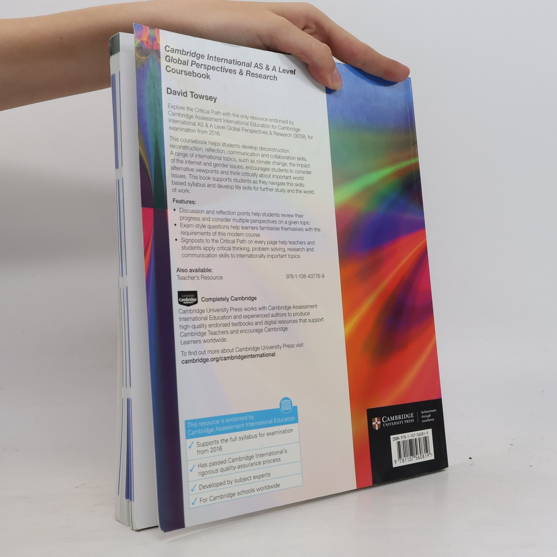 David Towsey Cambridge International AS & A Level Global Perspectives & Research Coursebook