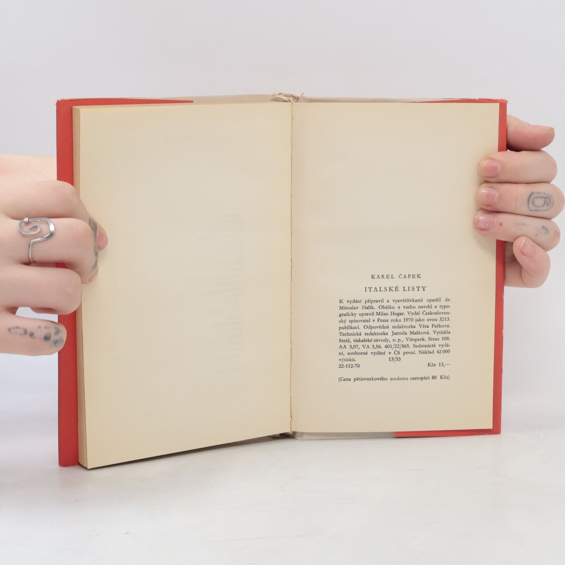 Karel Čapek Italské listy