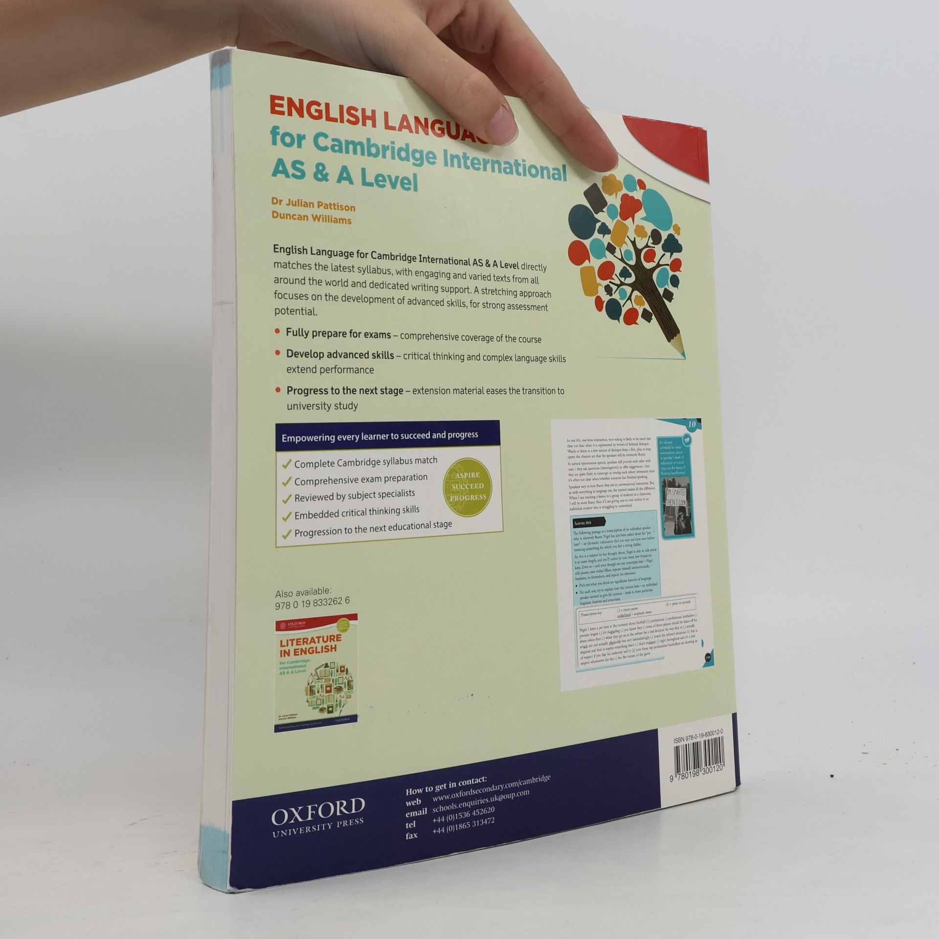 Dr Julian Pattison English Language for Cambridge International AS & A Level: Student Book