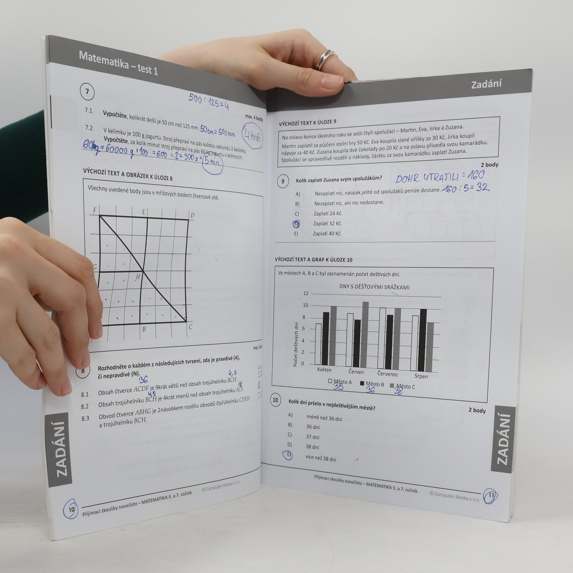 Jana Gabčanová Přijímací zkoušky nanečisto. Matematika pro žáky 5. a 7. ročníků ZŠ