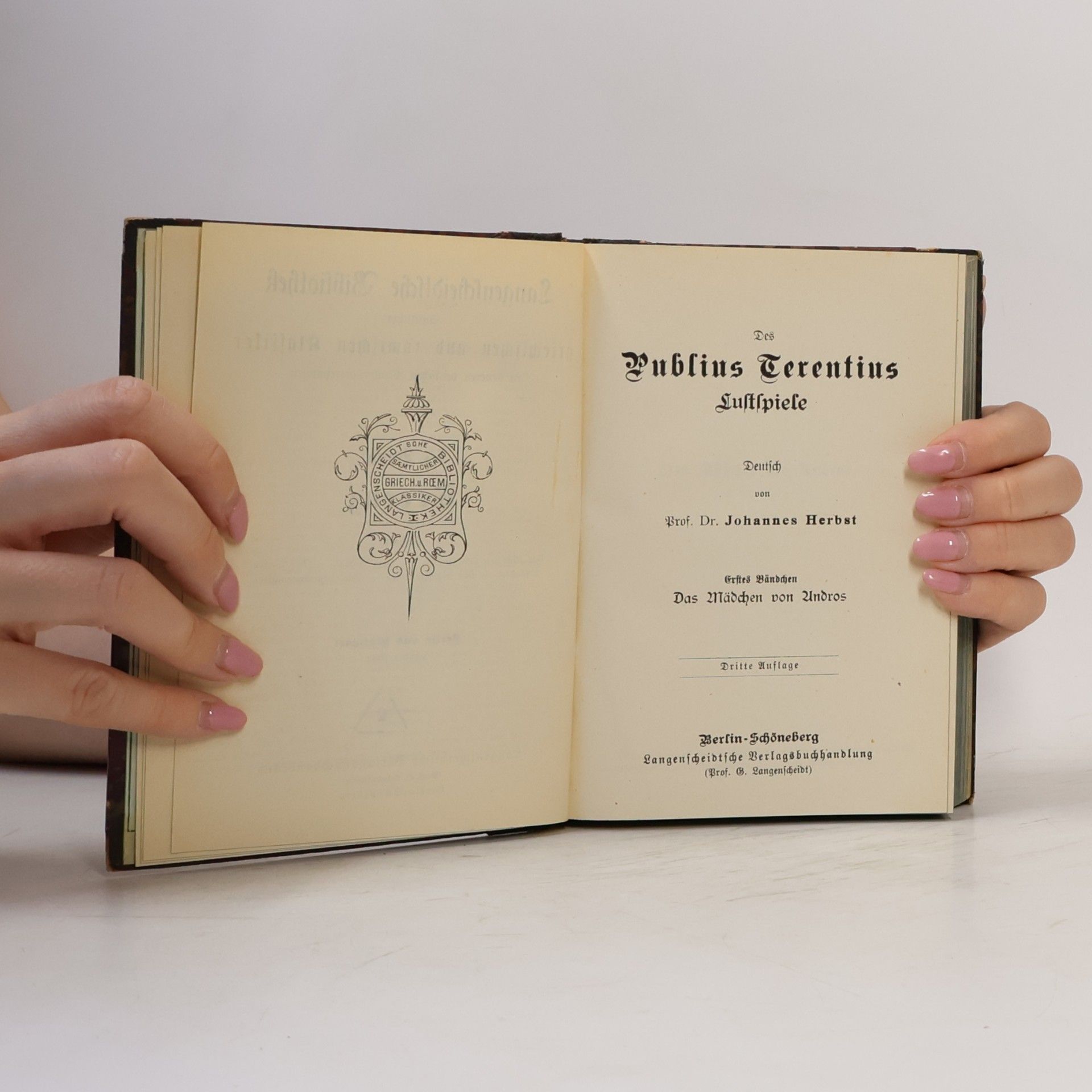 Publius Terentius Afer Des Publius Terentius Lustspiele