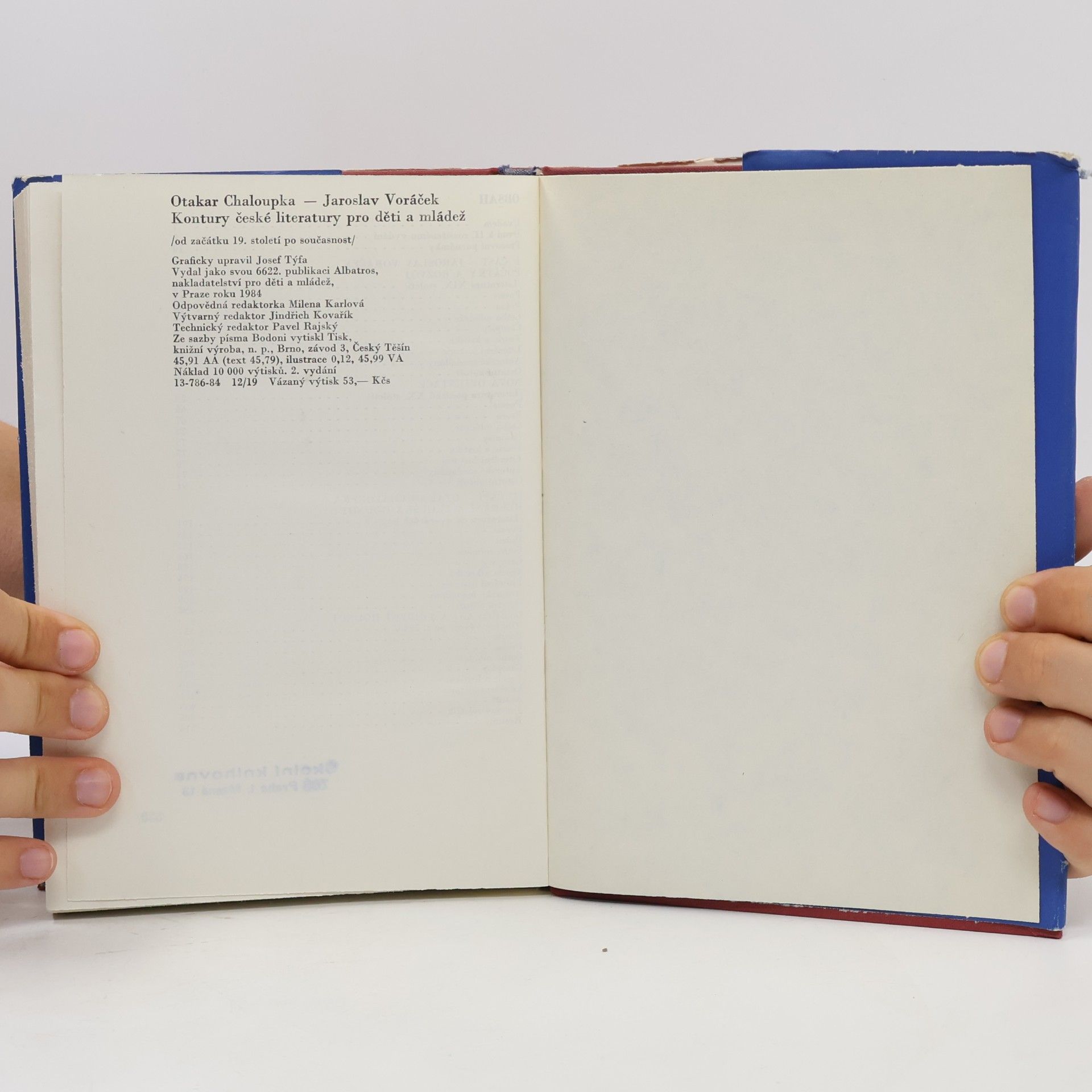 Otakar Chaloupka Kontury české literatury pro děti a mládež. Od začátku 19.století po současnost