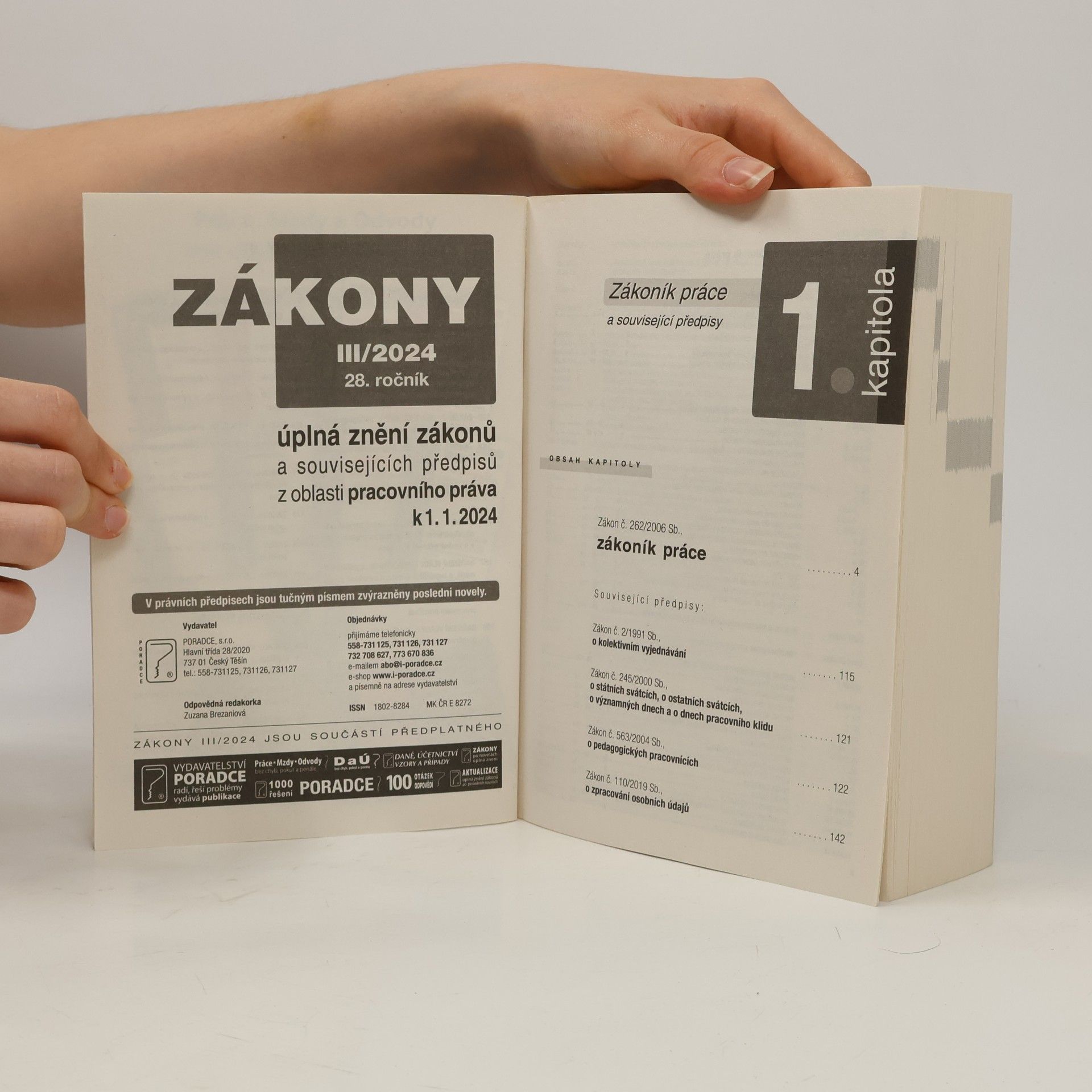 Kolektiv autorů Zákony 2024 III. Zákoník práce. Pojištění