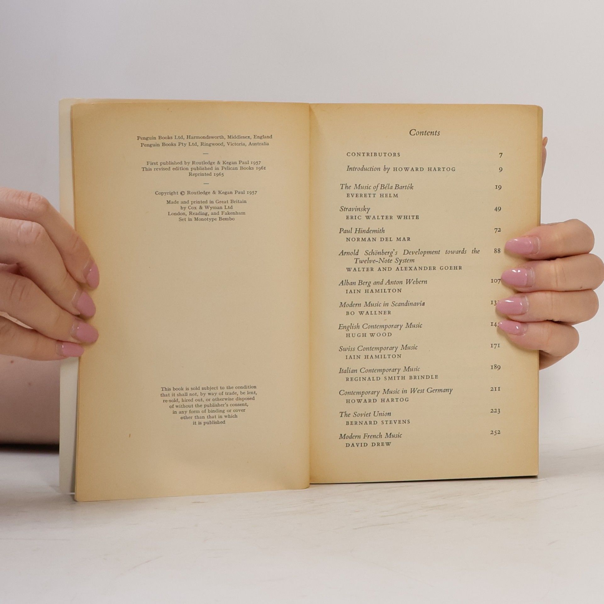 Howard Hartog European Music in the Twentieth Century