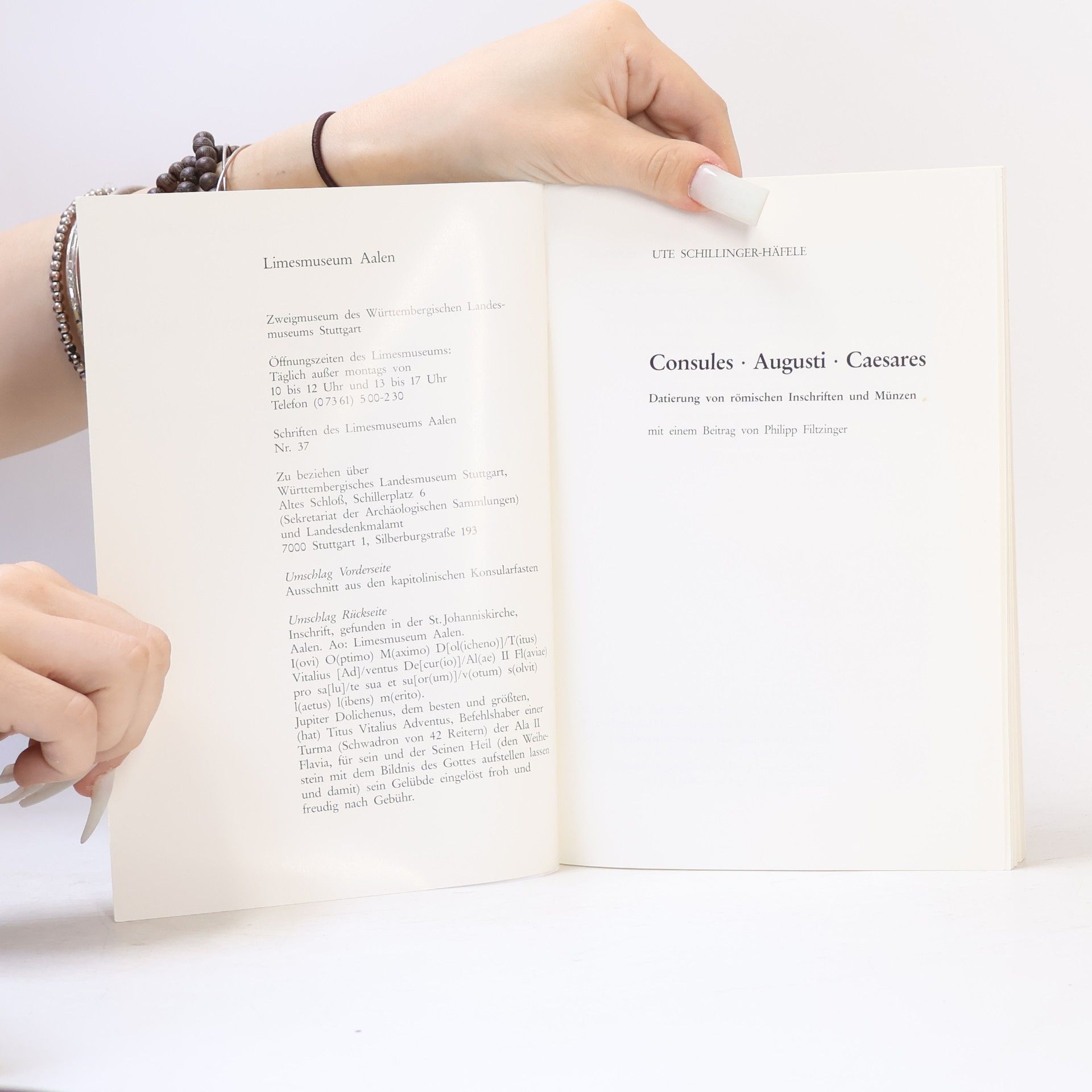 Ute Schillinger Häfele Consules, Augusti, Caesares. Datierung von römischen Inschriften und Münzen