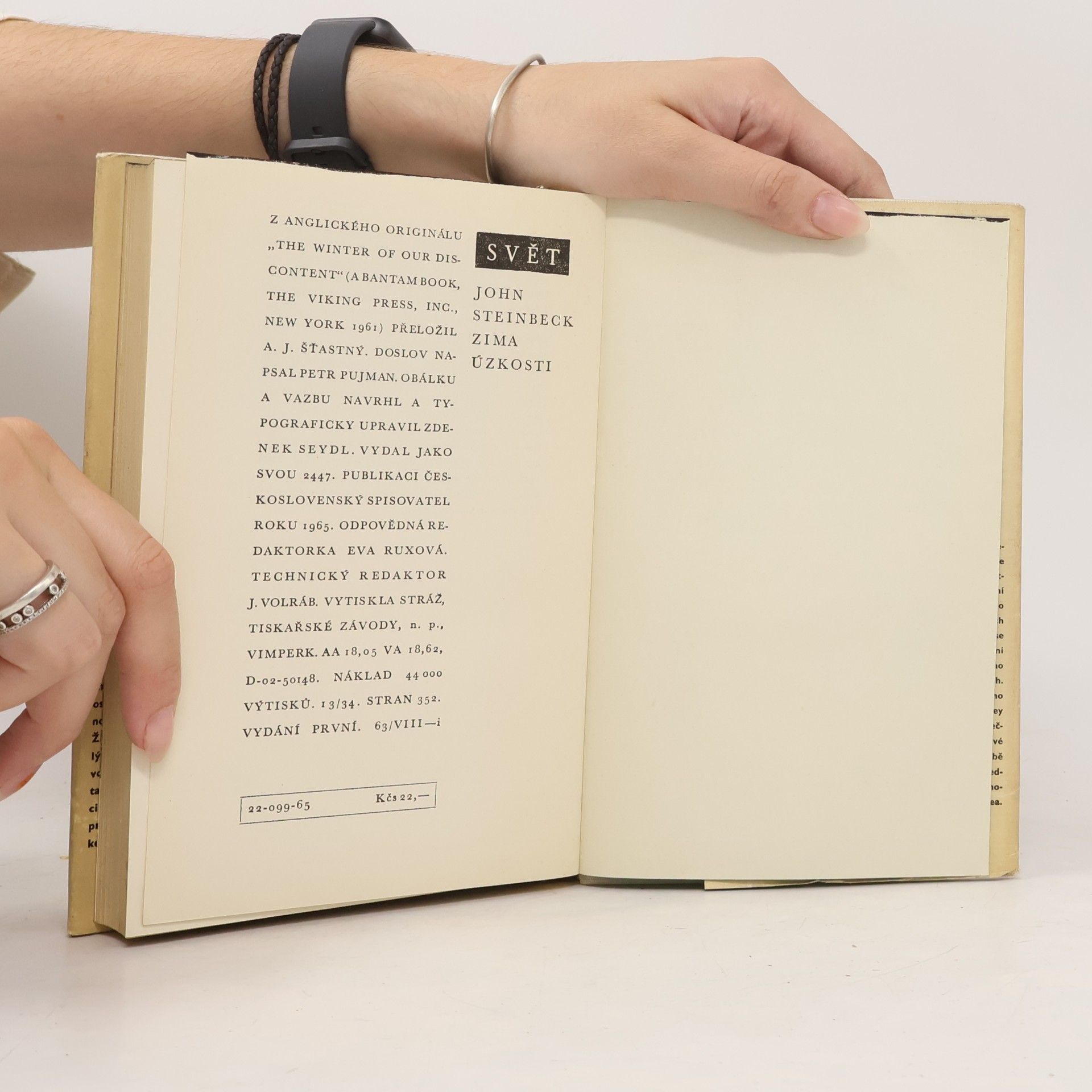 John Steinbeck Zima úzkosti