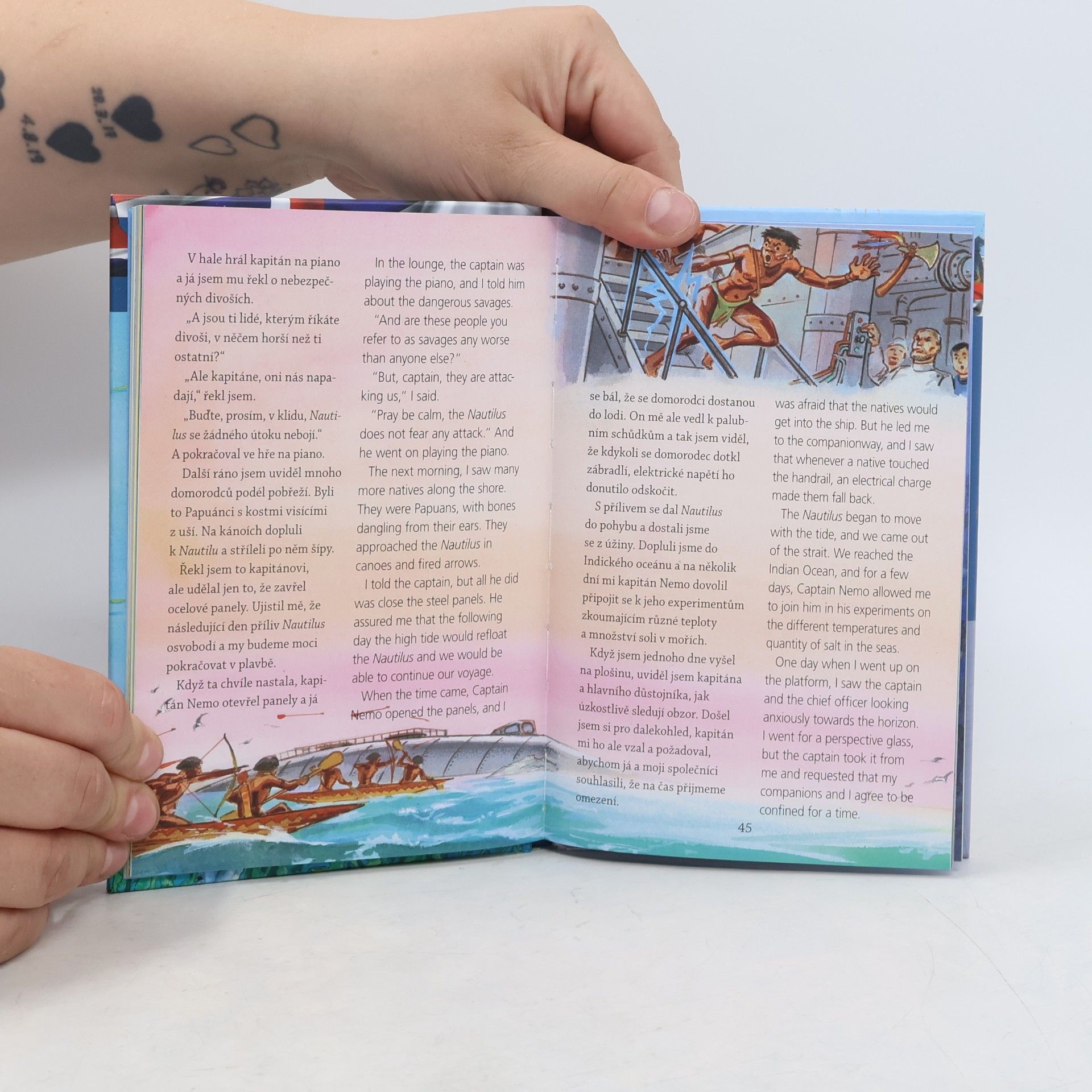 Jules Verne Dvacet tisíc mil pod mořem - Dvojjazyčné čtení Č-A