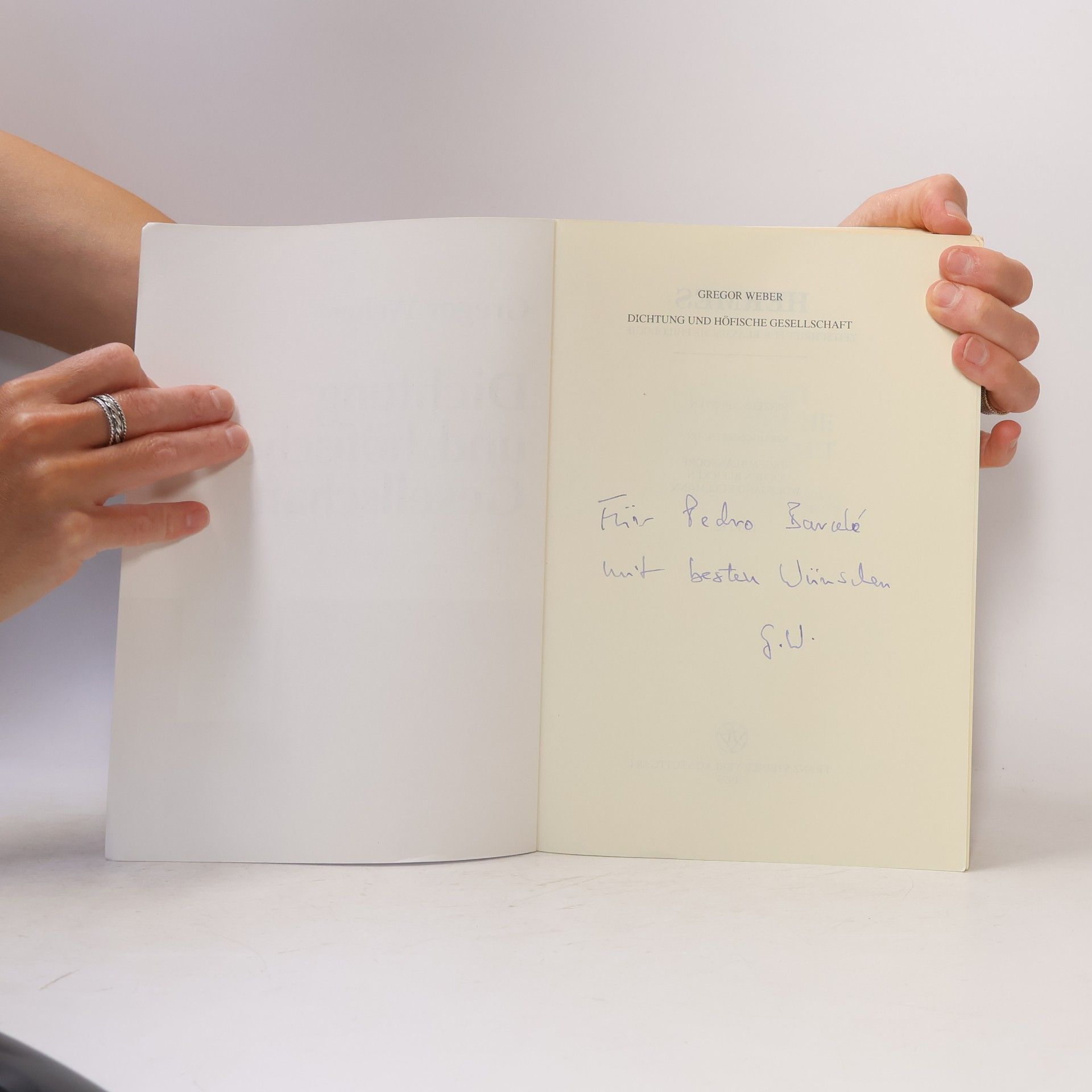 Gregor Weber Hermes-Einzelschriften - 62: Dichtung und höfische Gesellschaft