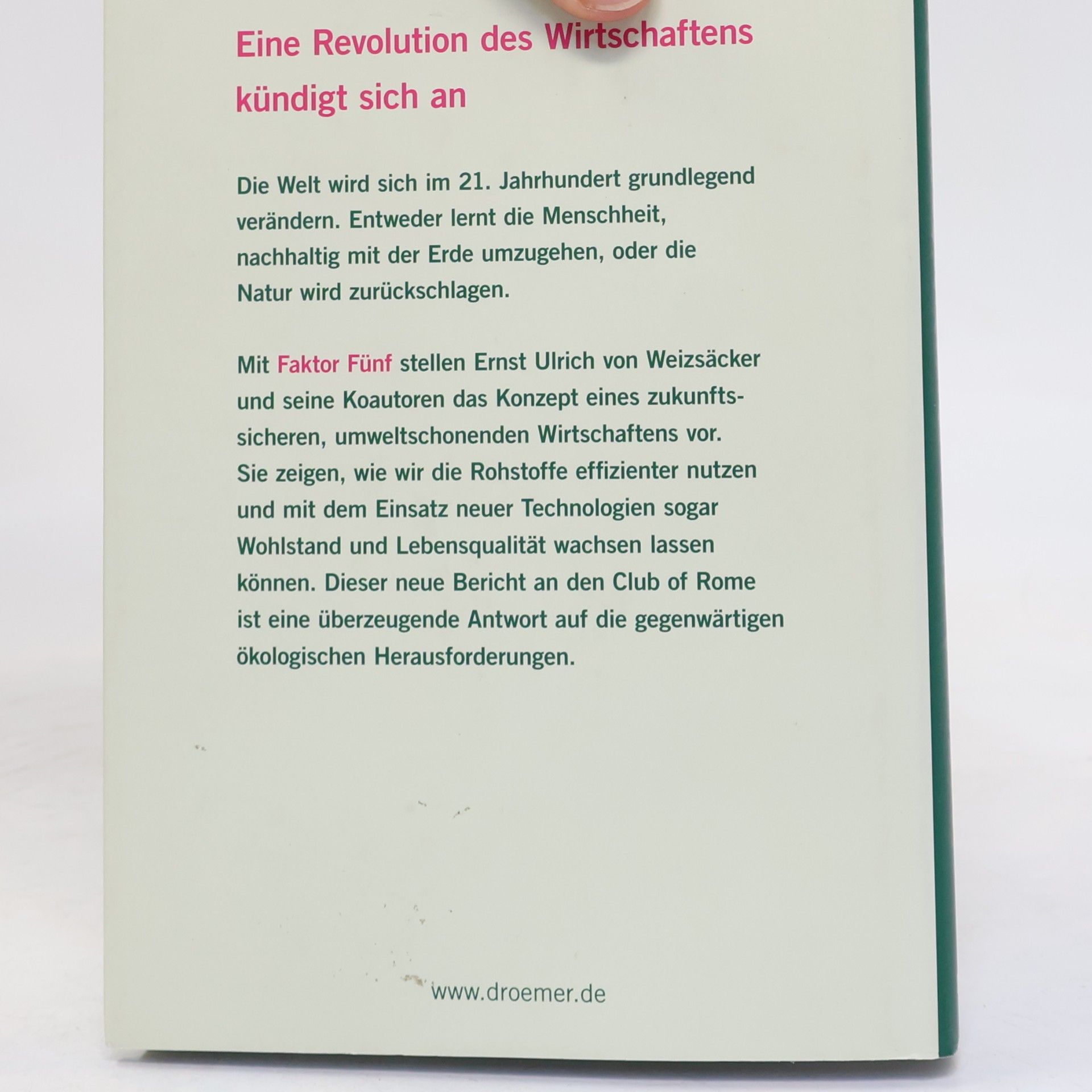 Ernst Ulrich von Weizsäcker Faktor Fünf