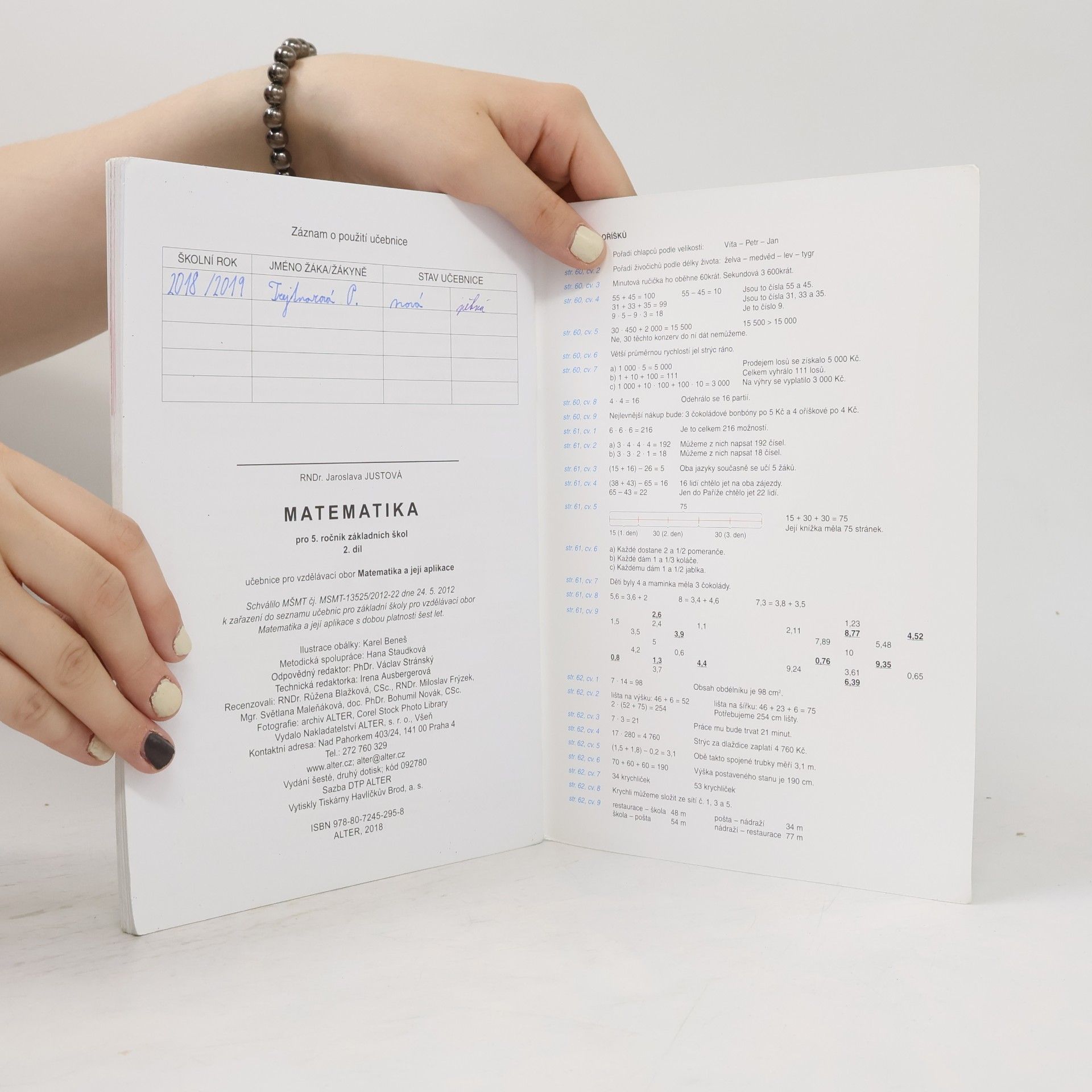 Jaroslava Justová Matematika pro 5. ročník základních škol (2. díl)