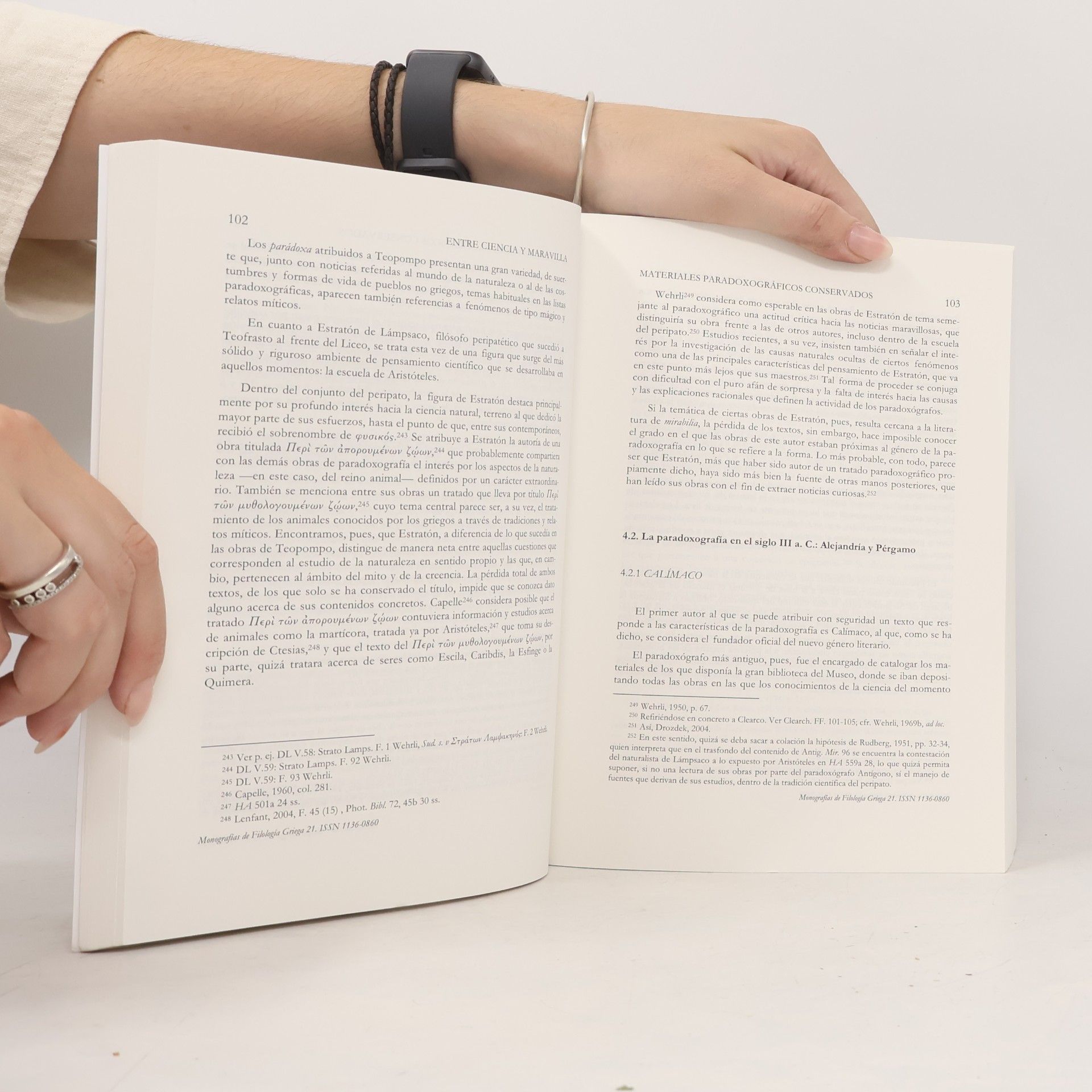 Irene Pajón Leyra Monografías de Filología Griega - 21: Entre ciencia y maravilla: el género literario de la paradoxografía griega