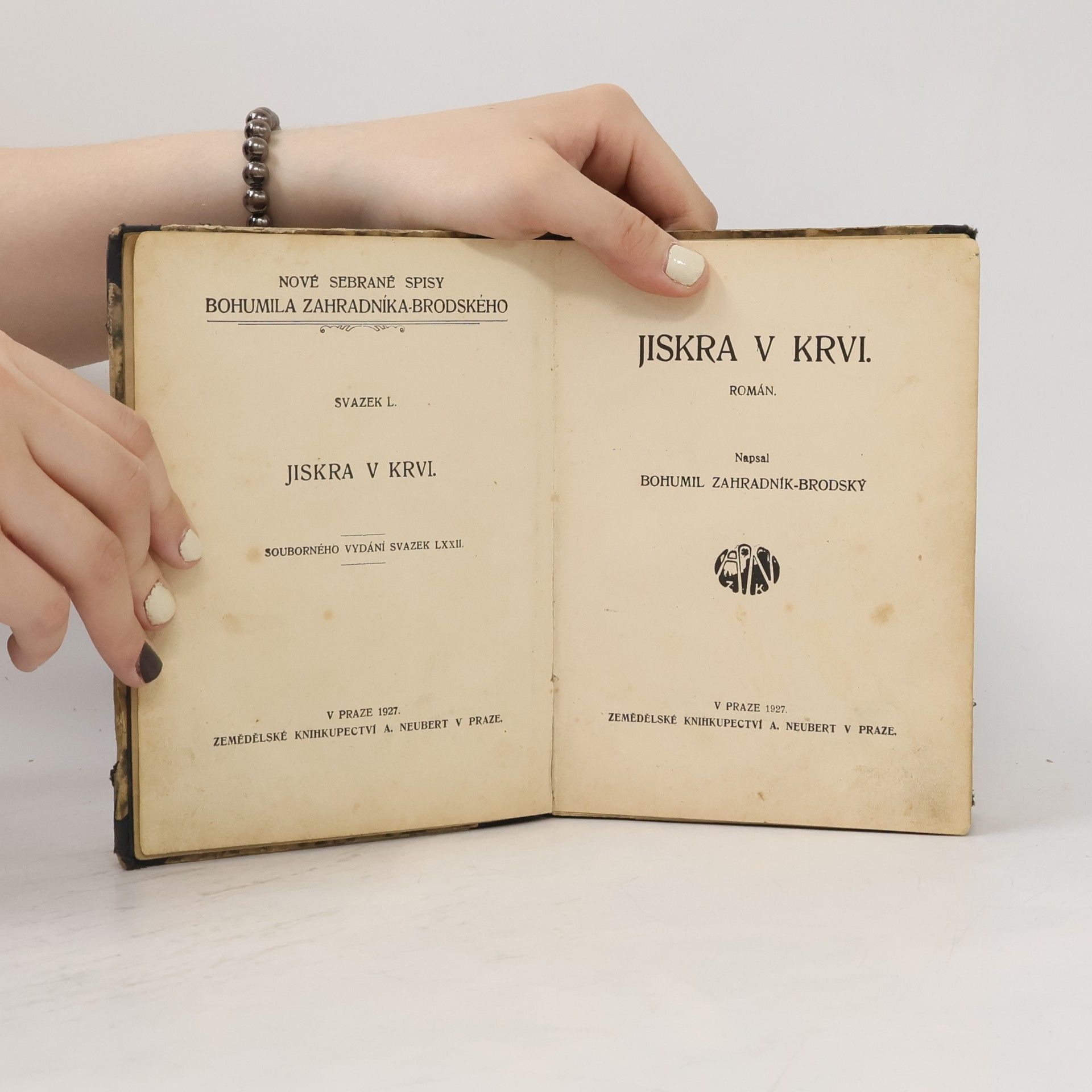 Bohumil Zahradník Brodský Jiskra v krvi