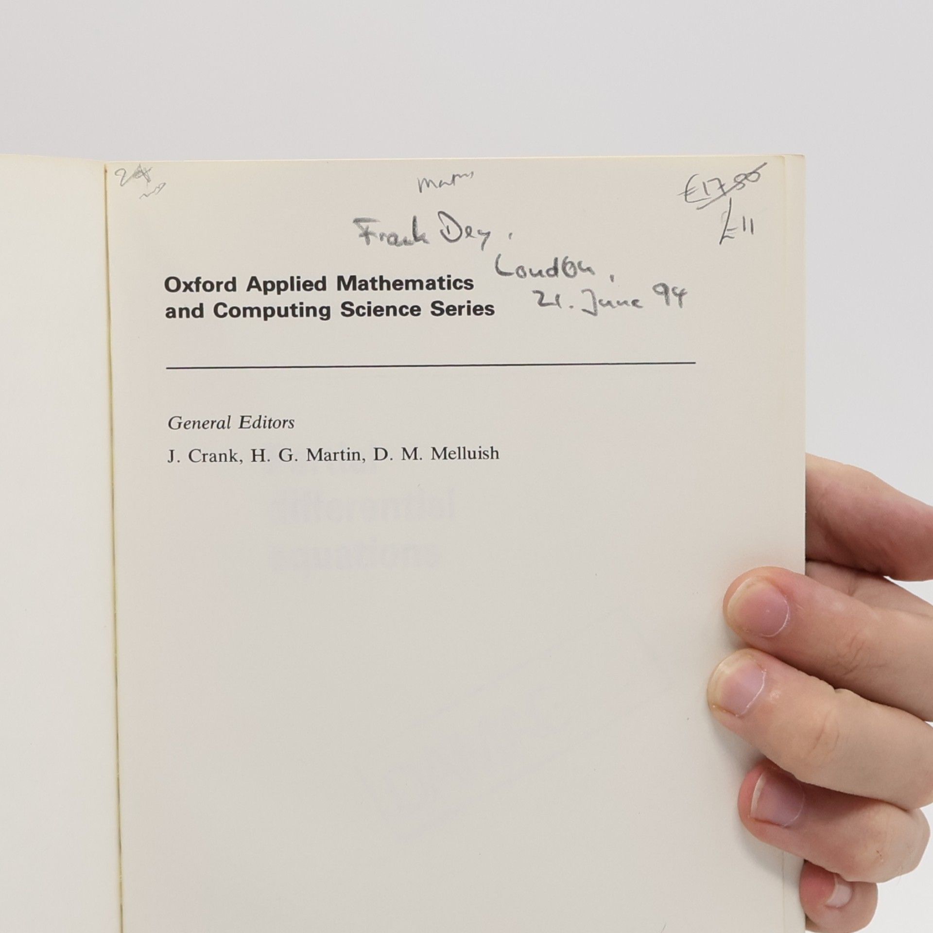 William Elwyn Williams Partial Differential Equations